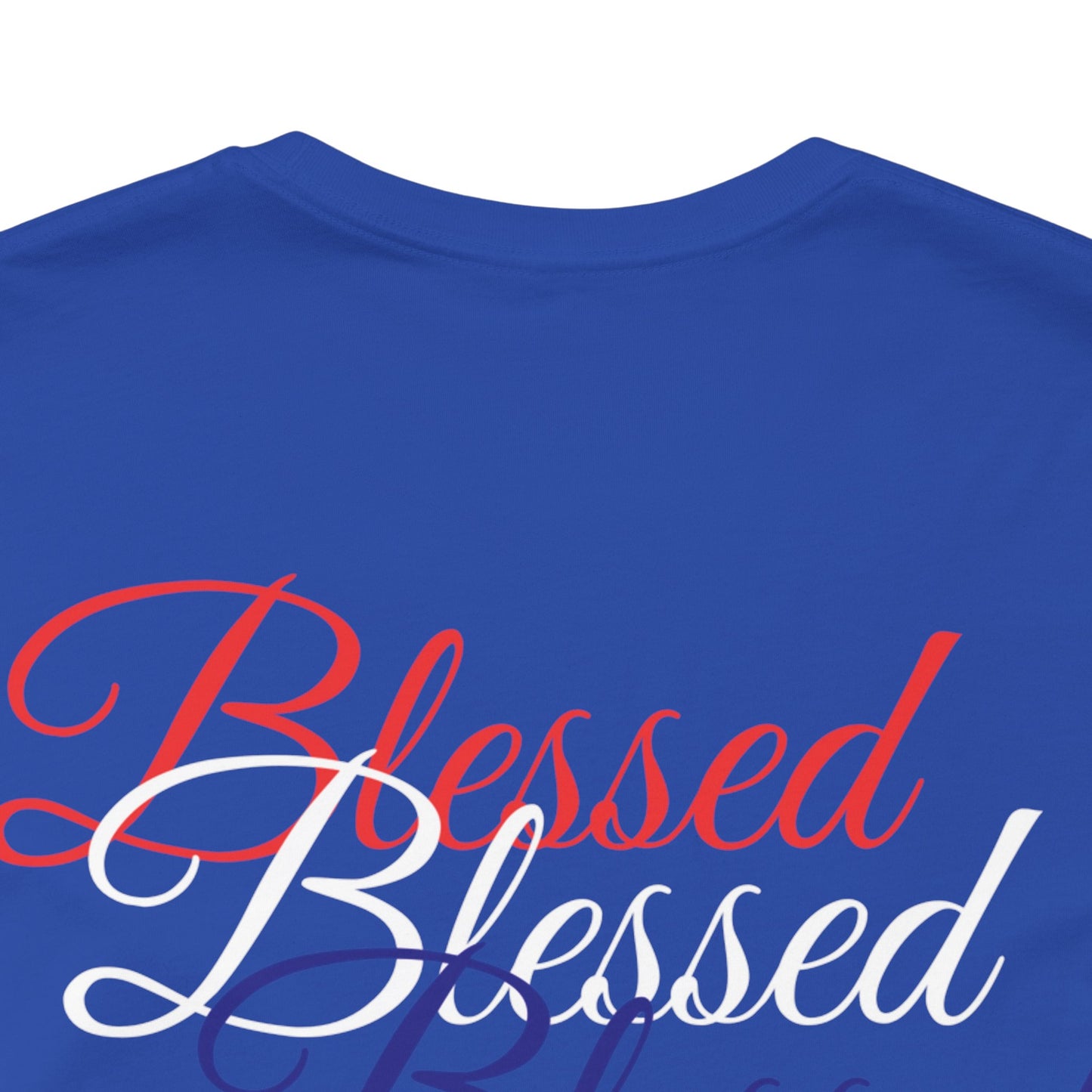 Red White Blue Blessed Design Unisex Tee