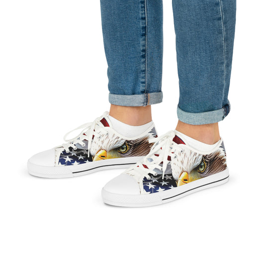 Unisex Sneakers - USA American Flag Patriotic Bald Eagle Design