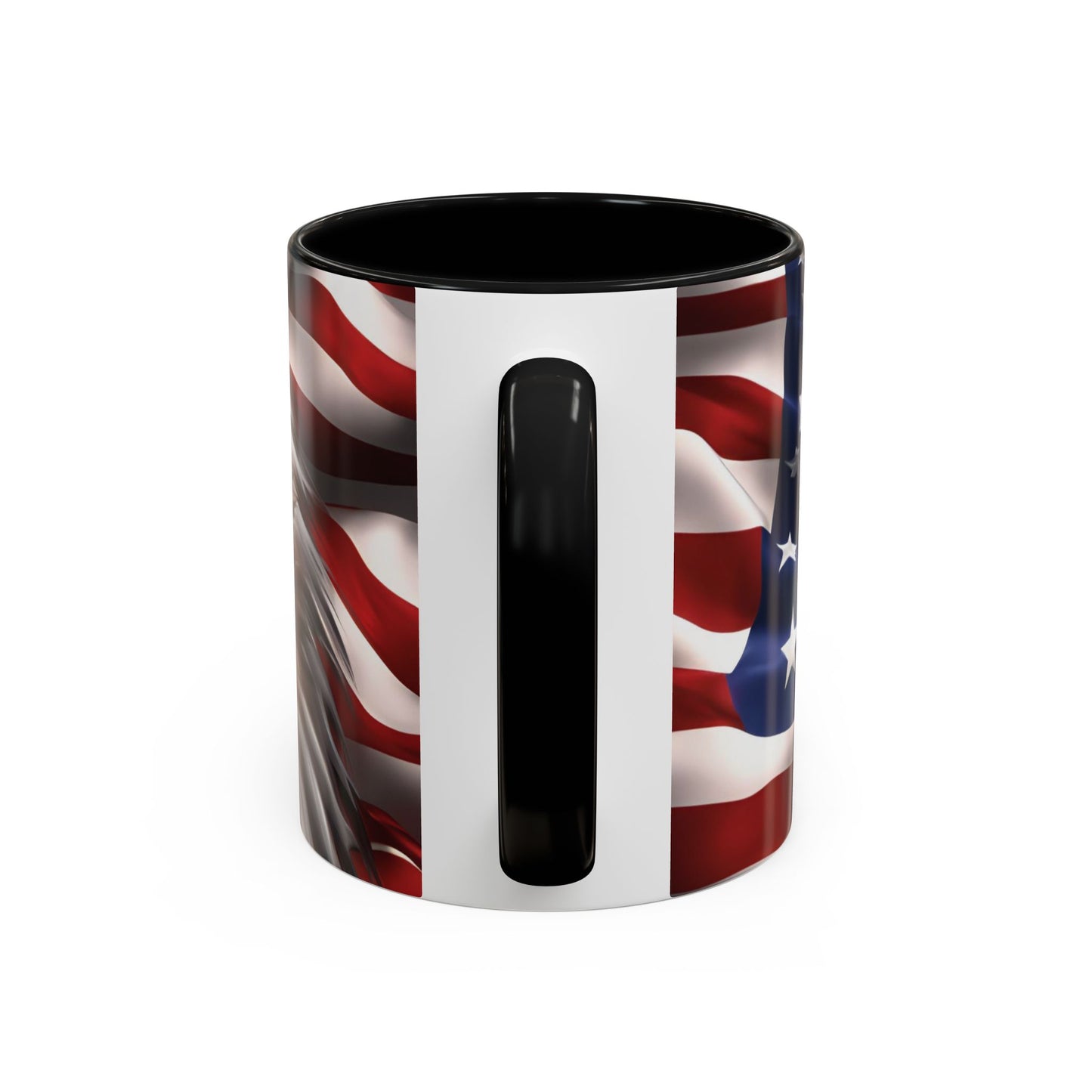 Patriotic Bald Eagle Coffee Mug – American Flag Accent Cup for Proud Americans & Veterans (11oz & 15oz, Multiple Colors)