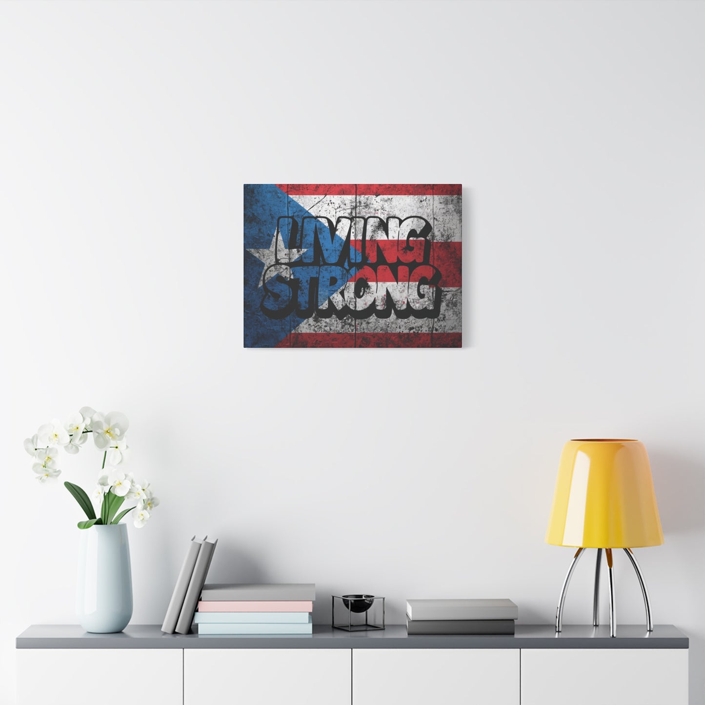Gallery Wrapped - Puerto Rico Flag - Matte Canvas Wall Art - Inspirational Decor - Home Wall Decor -