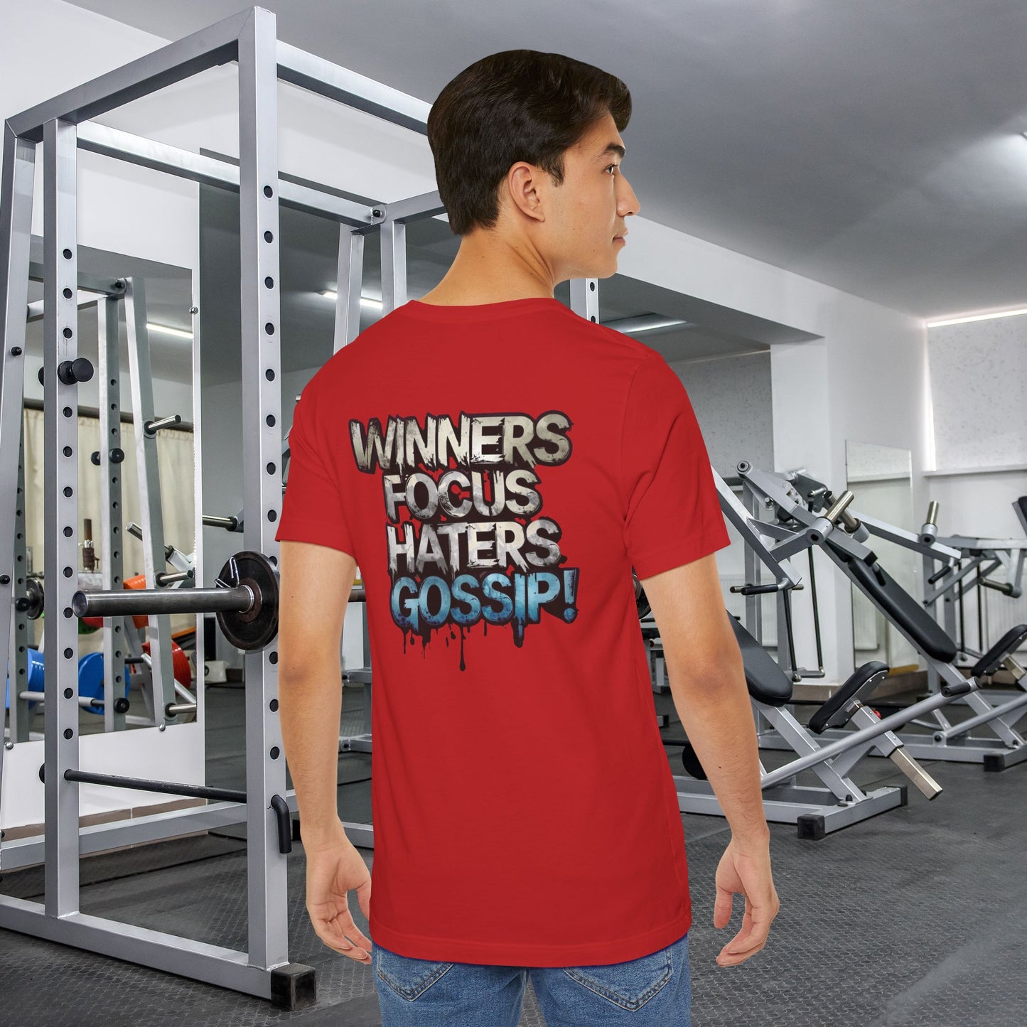 Winners Focus Haters Gossip! Tee - Motivational Graphic Shirt - Unisex Tee for Casual Wear - Gift for Friends - Streetwear Fashion