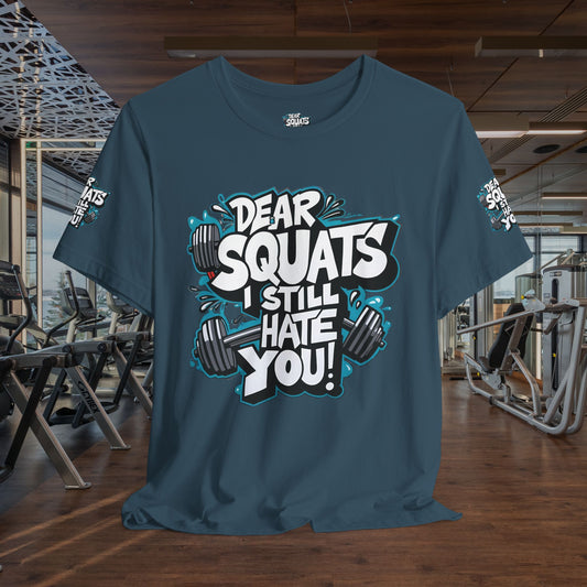 Fit & Fun Unisex Tee - 'Dear Squats, I Still Hate You!'