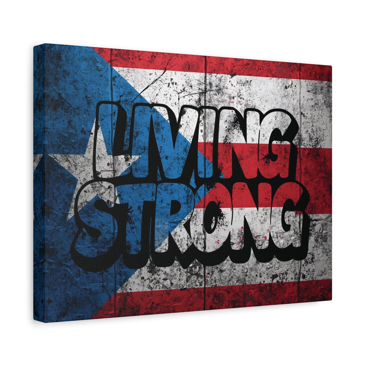 Gallery Wrapped - Puerto Rico Flag - Matte Canvas Wall Art - Inspirational Decor - Home Wall Decor -