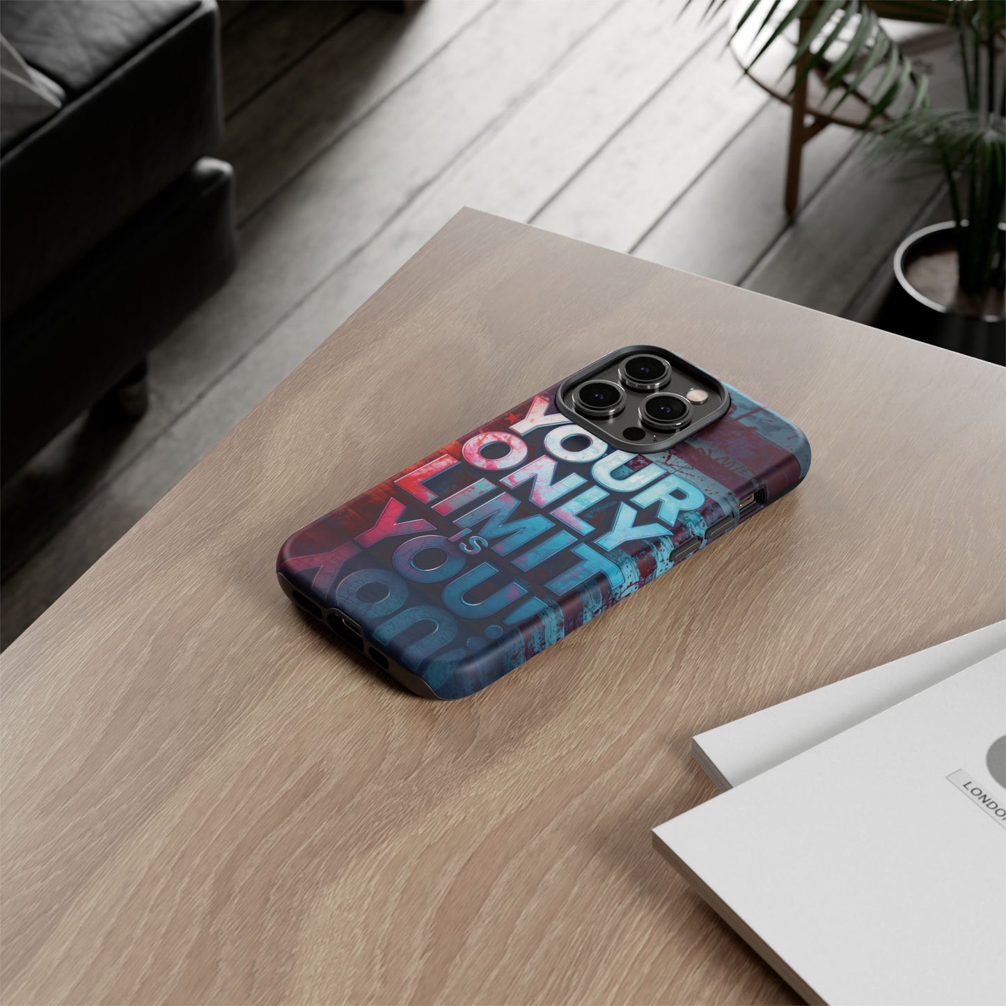 Tough Cases Phone Case -Your Only Limit Is You! Motivational Design, Inspirational Gift, Customizable Cover, USA Flag, Adventure Vibes