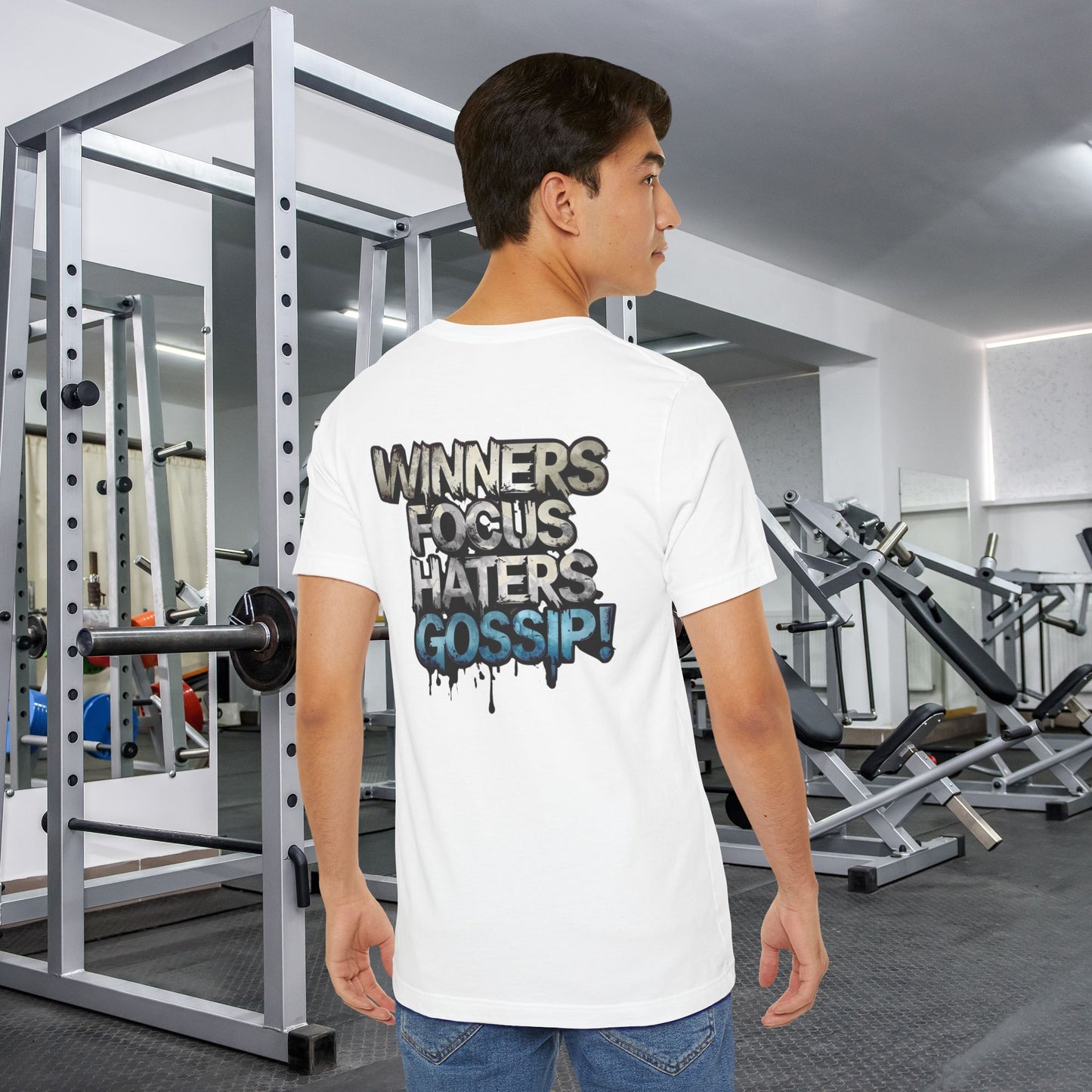Winners Focus Haters Gossip! Tee - Motivational Graphic Shirt - Unisex Tee for Casual Wear - Gift for Friends - Streetwear Fashion