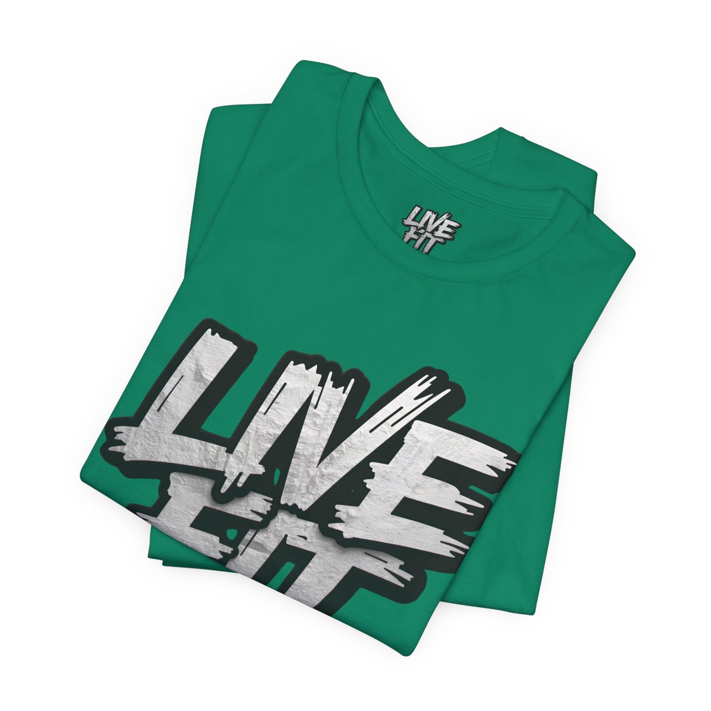 LIVE FIT Unisex Jersey Tee - Fitness Shirt - XS - 4XL - Workout Apparel - Motivational T-Shirt - Casual Wear - Gift for Fitness Enthusiasts