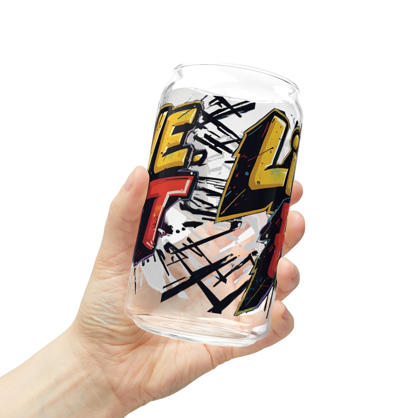 Live Fit Sipper Glass - 16oz Motivational Drink ware - Fitness Gift - Workout Accessories - Hydration Bottle - Gym Essential