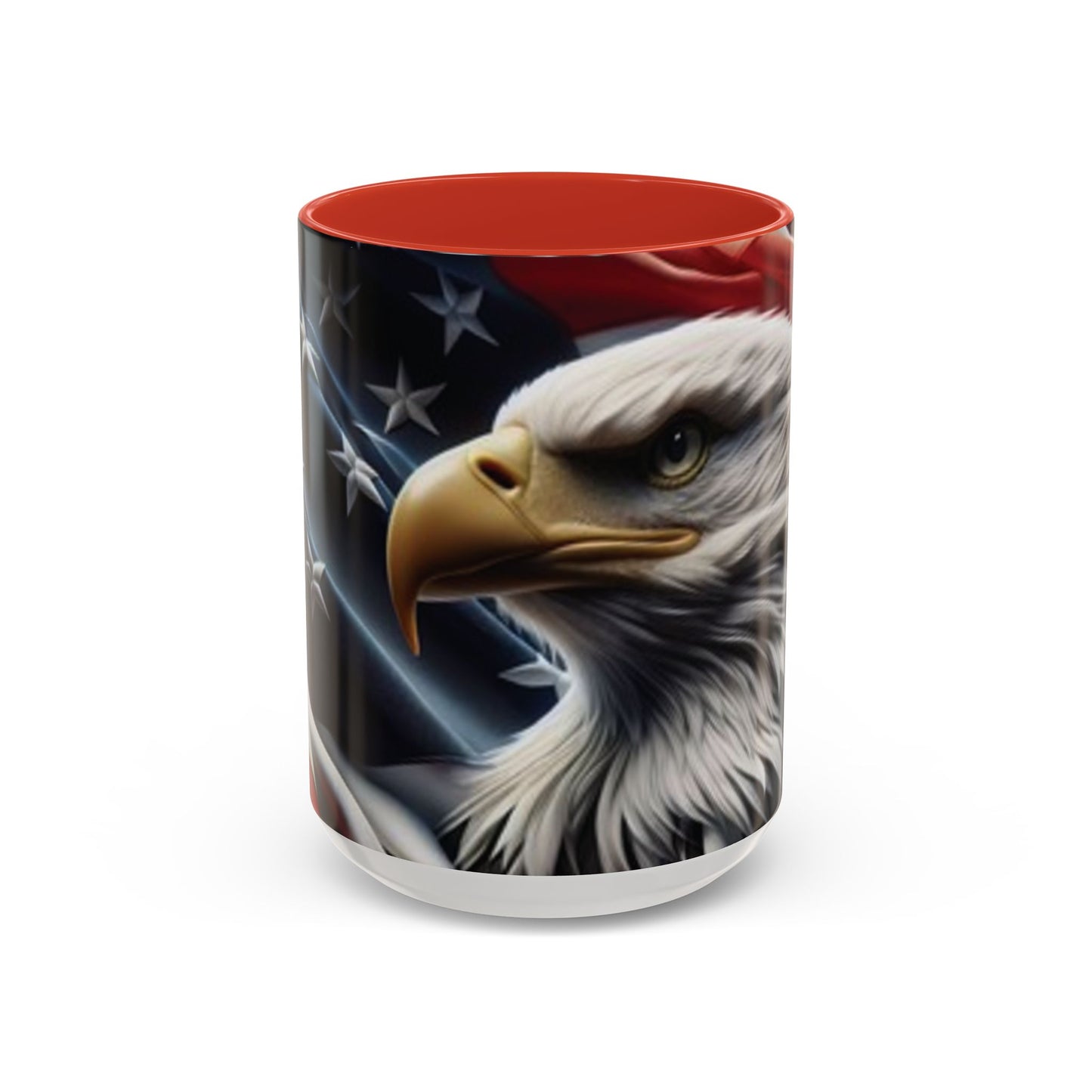 Patriotic Eagle Coffee Mug, 11oz & 15oz, US Flag Mug, Gift for Veterans, Independence Day Decor, Americana Drinkware