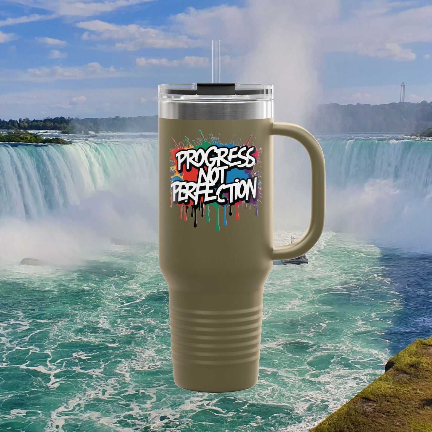 💥Inspirational 💥 Vibrant 💥 Durable 💥 Stainless Steel 💥 Insulated 💥 Travel Mug-Tumbler 💥 40oz 💥 Leak-Proof Lid 💥 8 Different Colors To Choose From 💥 Motivation On The Move 💥