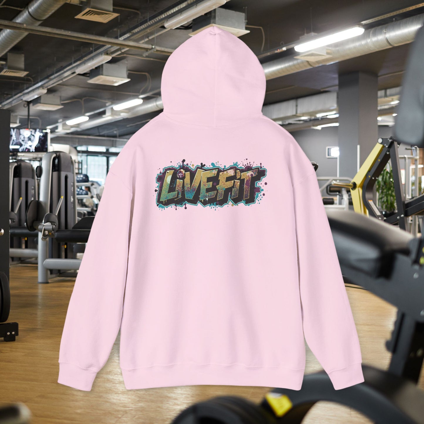 Live Fit Hoodie - Unisex Heavy Blend Sweatshirt - Fitness Enthusiasts - Gym Wear - Workout Apparel - Active Lifestyle - Gift for Him/Her -