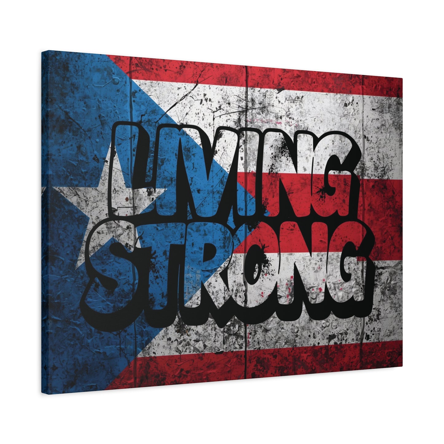 Gallery Wrapped - Puerto Rico Flag - Matte Canvas Wall Art - Inspirational Decor - Home Wall Decor -