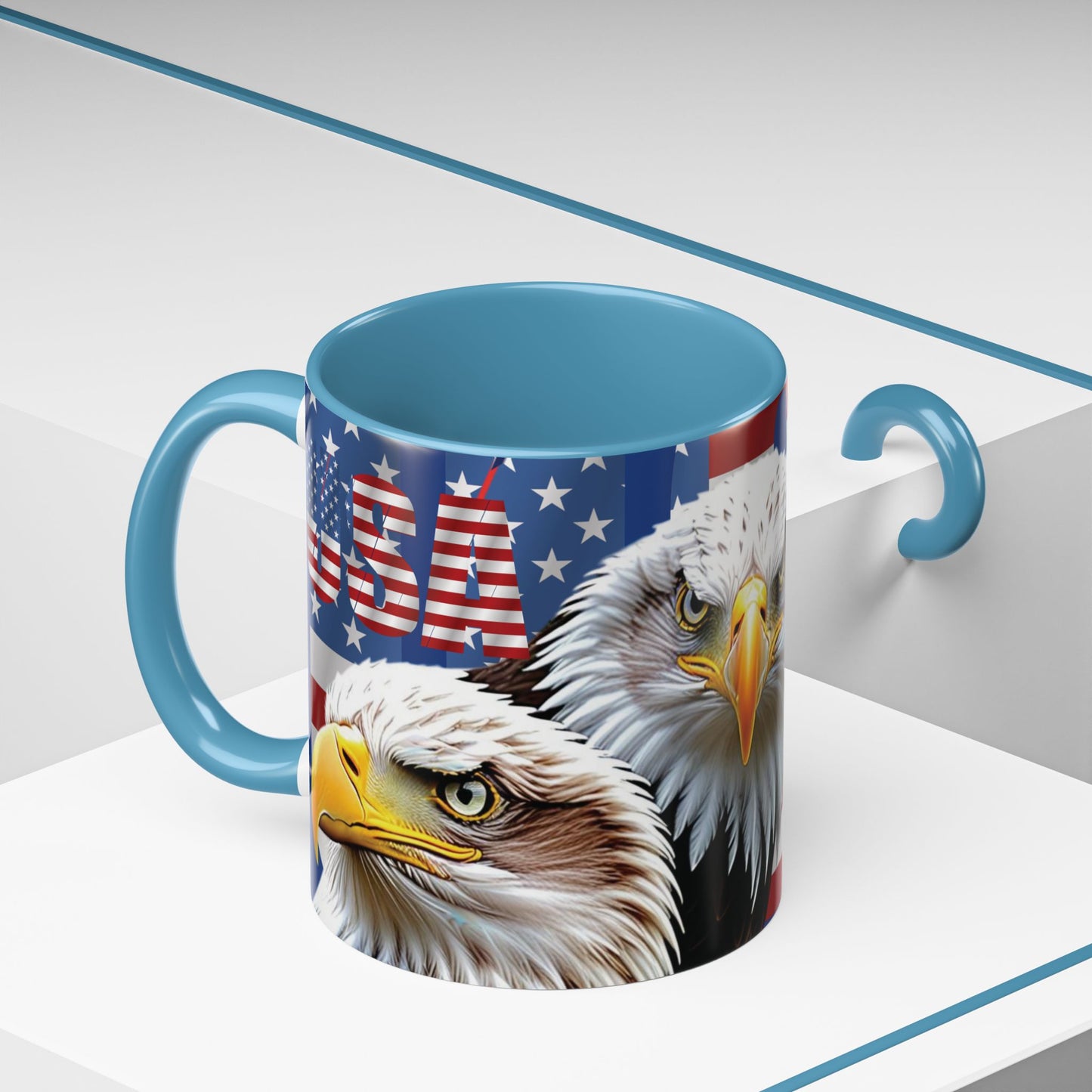 πΊπΈ Eye-Catching πΊπΈ Patriotic πΊπΈ Bald Eagle πΊπΈ Red White & Blue πΊπΈ USA πΊπΈ Accent Coffee Mug πΊπΈπΊπΈ 11oz & πΊπΈ 15oz πΊπΈ Sizes πΊπΈ 8 Color Options πΊπΈ Red πΊπΈ Black πΊπΈ Light Blue πΊπΈ Yellow πΊπΈ Orange πΊπΈ Navy πΊπΈ Pink πΊπΈ Purple