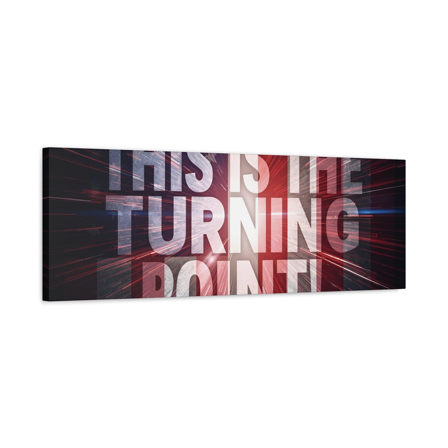 Charlie Kirk - This Is The Turning Point! - Red White Blue - Stunning American Flag Backdrop Design - Patriotic - Motivational Wall Art - Canvas - Multiple Sizes