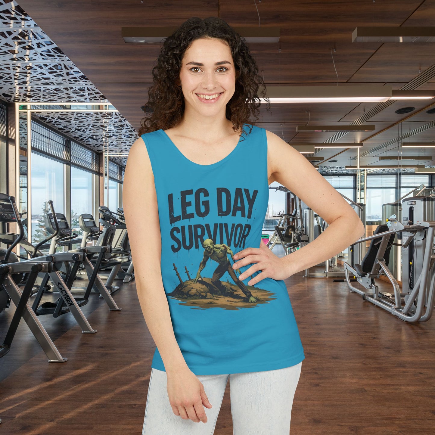 Leg Day Survivor Tank Top - Unisex Fitness Apparel, Gym Gear, Workout Clothing, Workout Gift, Funny Fitness Tee