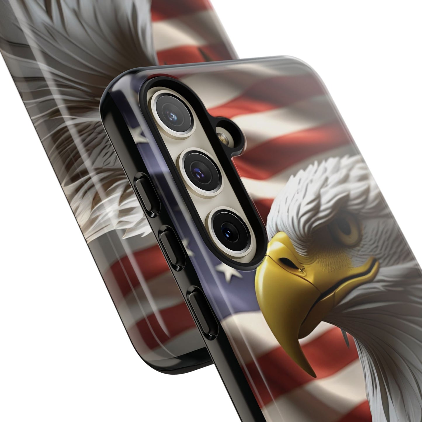 Tough Phone Cases - Patriotic - American Flag Eagle Design - Red White & Blue - Multiple Sizes -