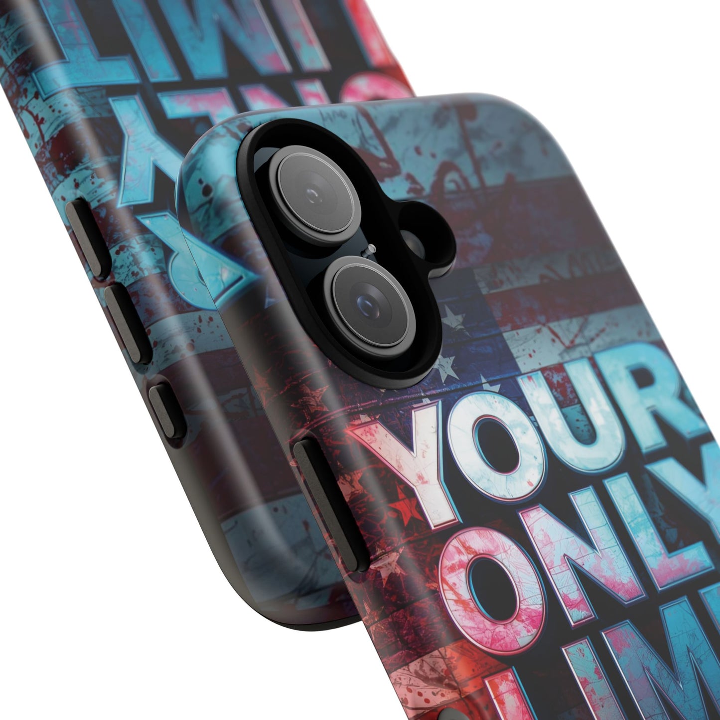 Tough Cases Phone Case -Your Only Limit Is You! Motivational Design, Inspirational Gift, Customizable Cover, USA Flag, Adventure Vibes