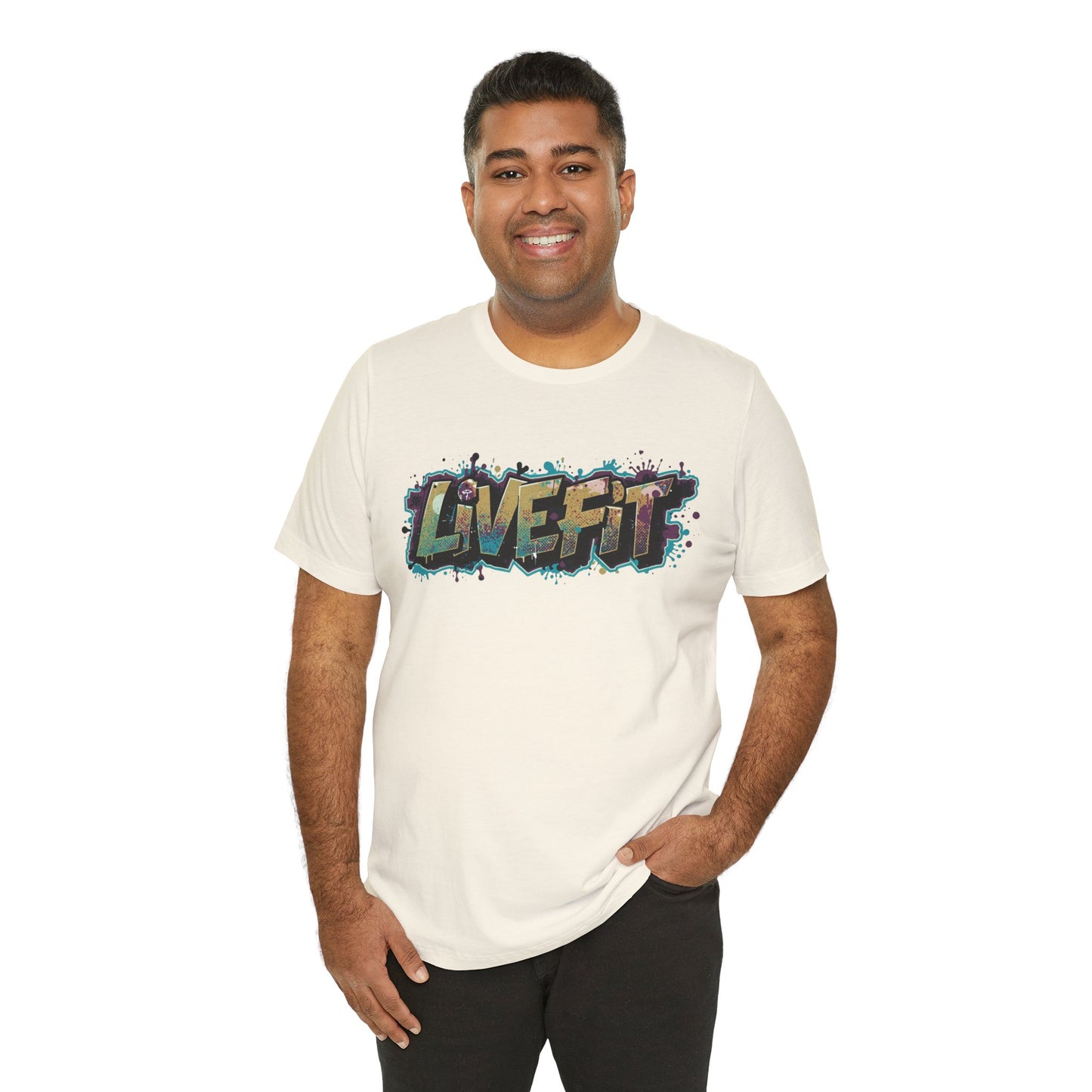 LIVE FIT Graphic Fitness Tee - Motivational Workout Apparel