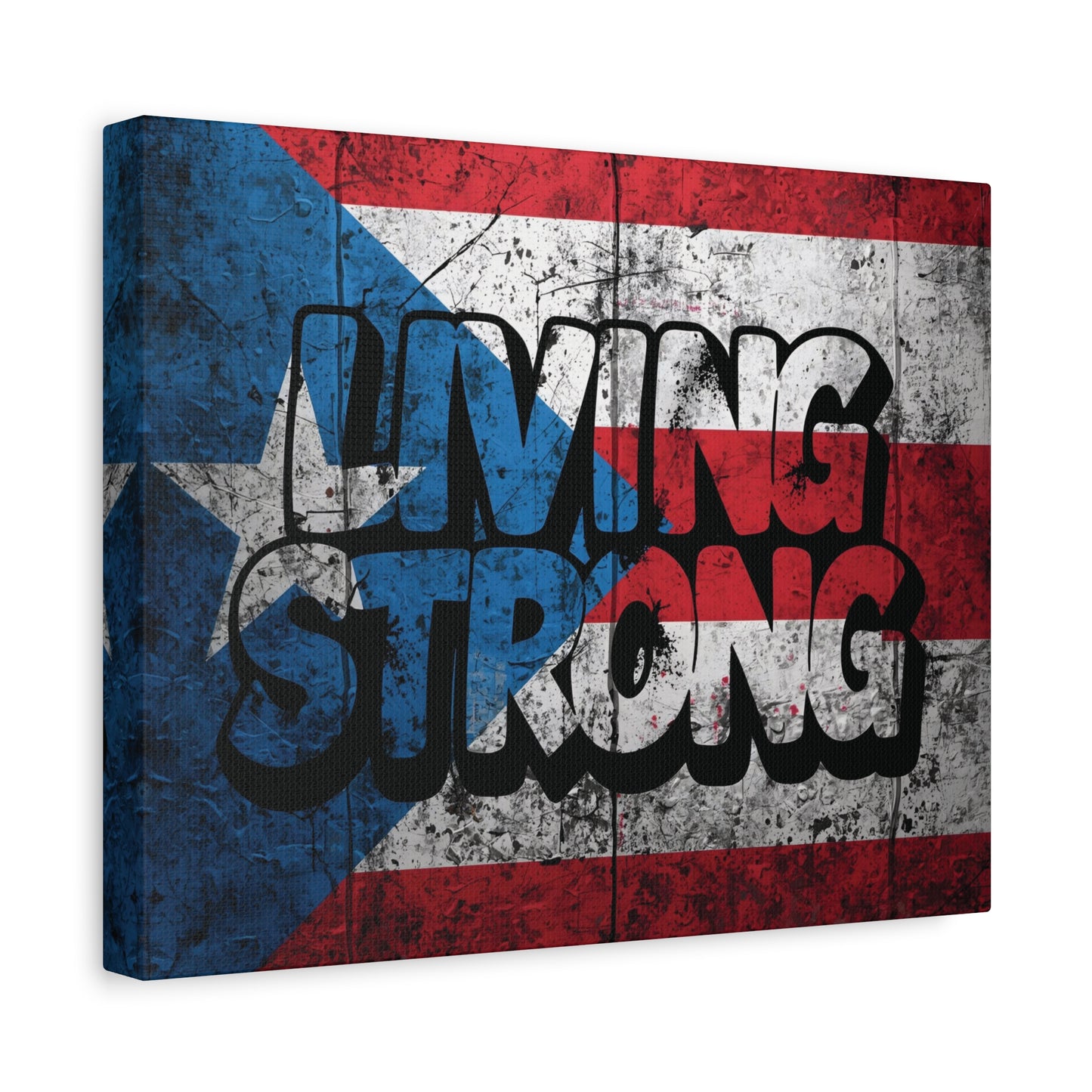 Gallery Wrapped - Puerto Rico Flag - Matte Canvas Wall Art - Inspirational Decor - Home Wall Decor -