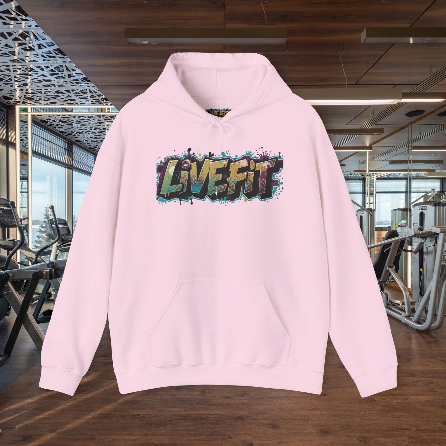 Live Fit Hoodie - Unisex Heavy Blend Sweatshirt - Fitness Enthusiasts - Gym Wear - Workout Apparel - Active Lifestyle - Gift for Him/Her -