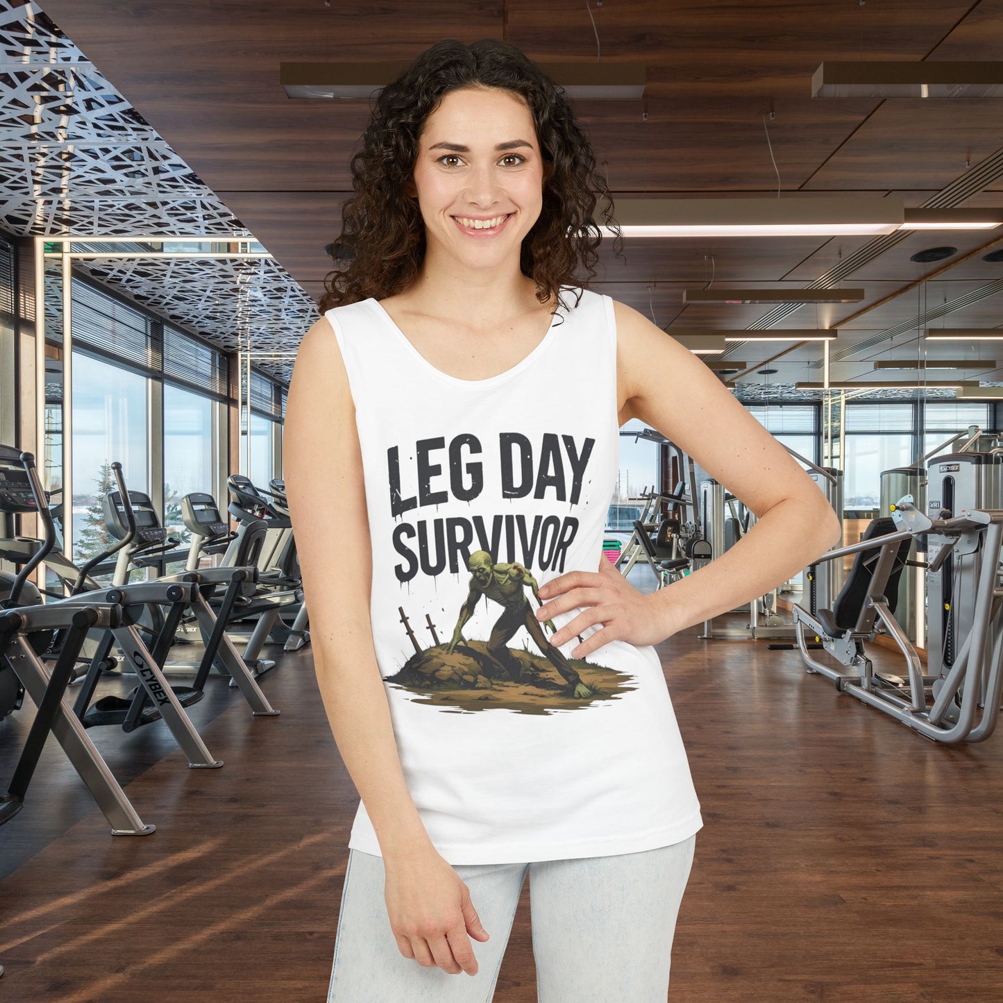 Leg Day Survivor Tank Top - Unisex Fitness Apparel, Gym Gear, Workout Clothing, Workout Gift, Funny Fitness Tee