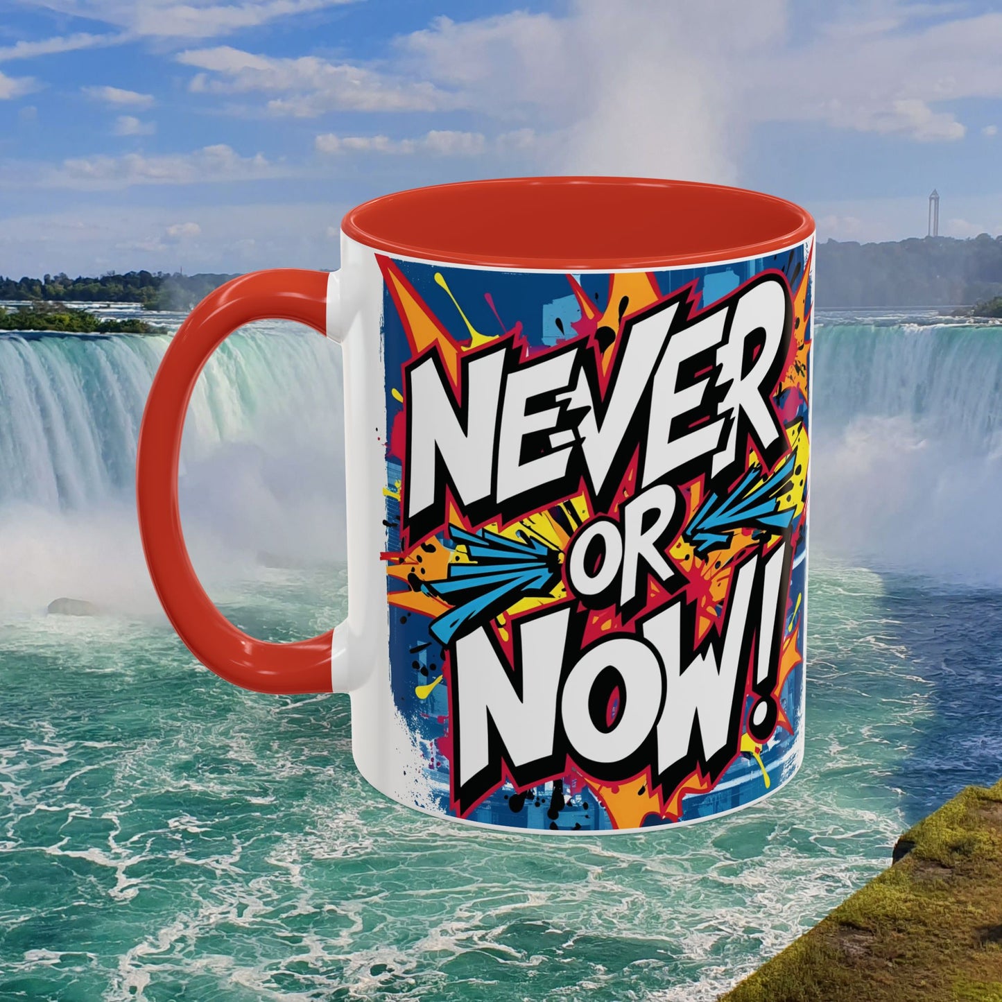 💥Vibrant 💥 Motivational 💥 Ceramic 💥 Coffee Mug 💥 Let's Go! 💥 Never or Now💥 Sizes 11oz 15oz💥 8 Different Colors To Choose From💥