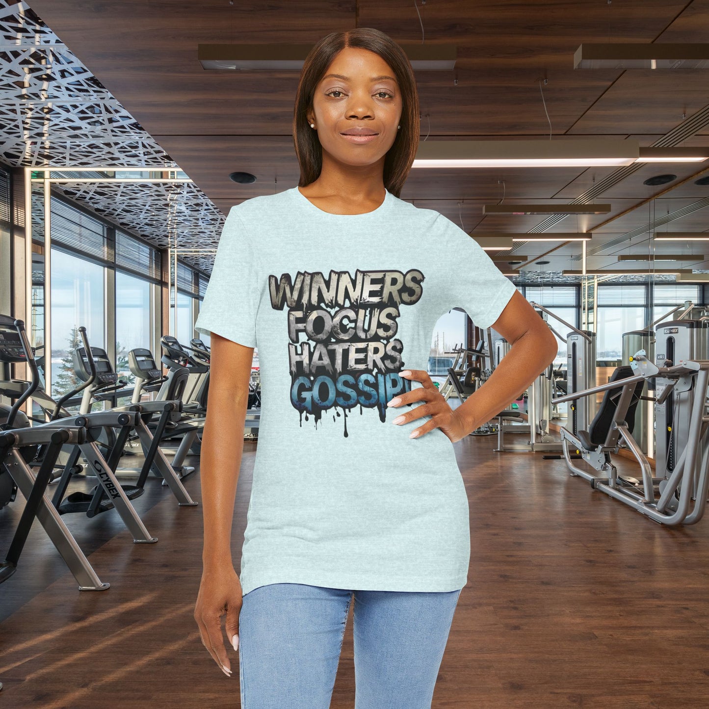 Winners Focus Haters Gossip! Tee - Motivational Graphic Shirt - Unisex Tee for Casual Wear - Gift for Friends - Streetwear Fashion