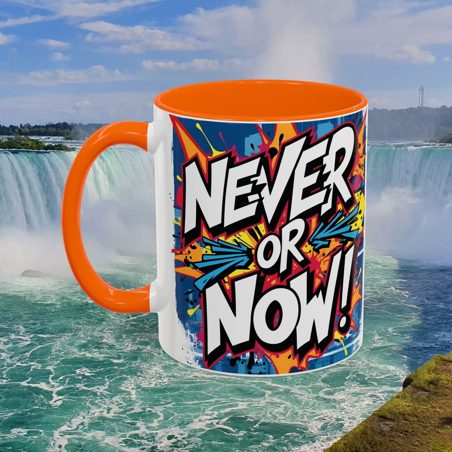 💥Vibrant 💥 Motivational 💥 Ceramic 💥 Coffee Mug 💥 Let's Go! 💥 Never or Now💥 Sizes 11oz 15oz💥 8 Different Colors To Choose From💥