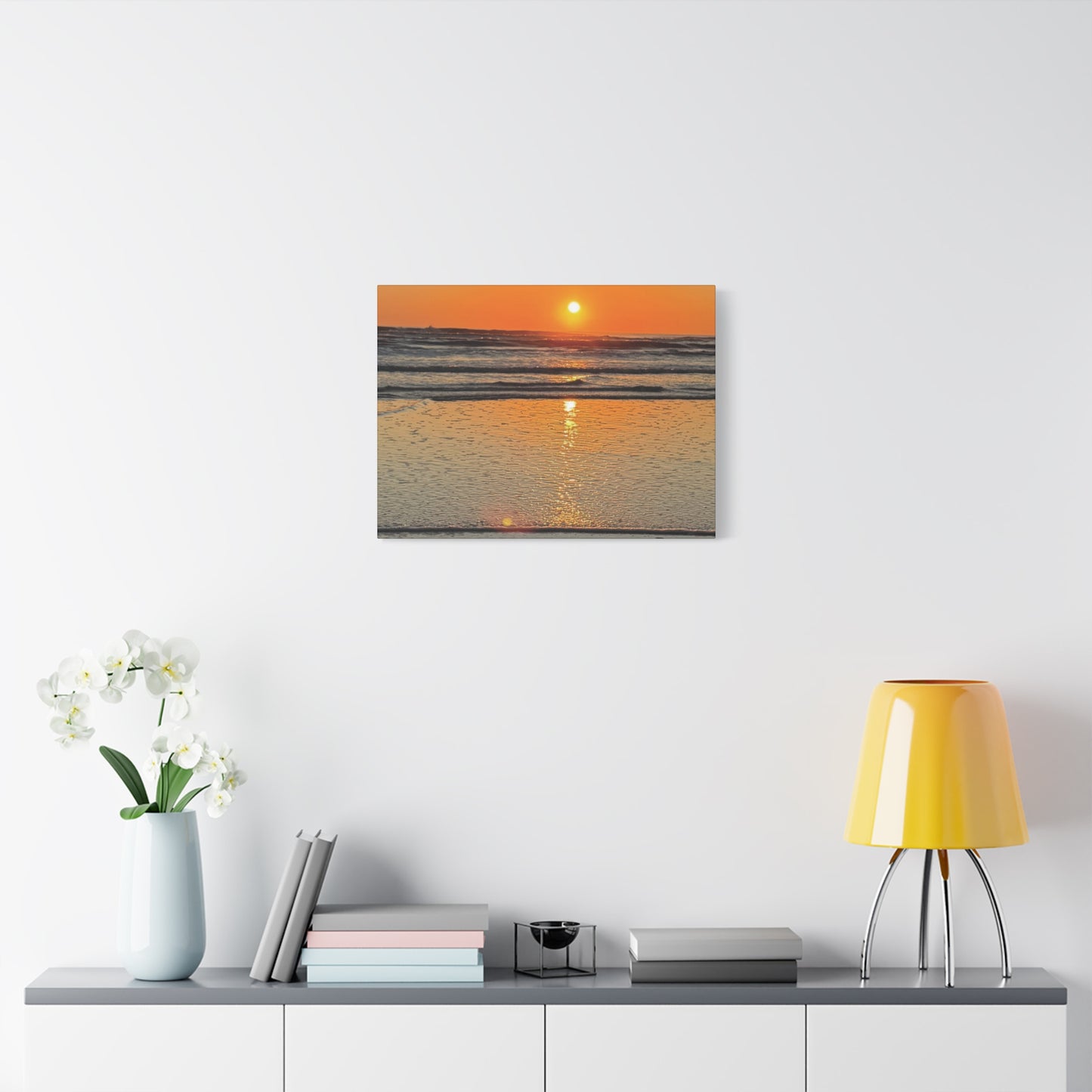 Stunning Sunset Beach Canvas Print, Ocean Decor, Wall Art, Home Decor, Coastal Artwork for Living Room