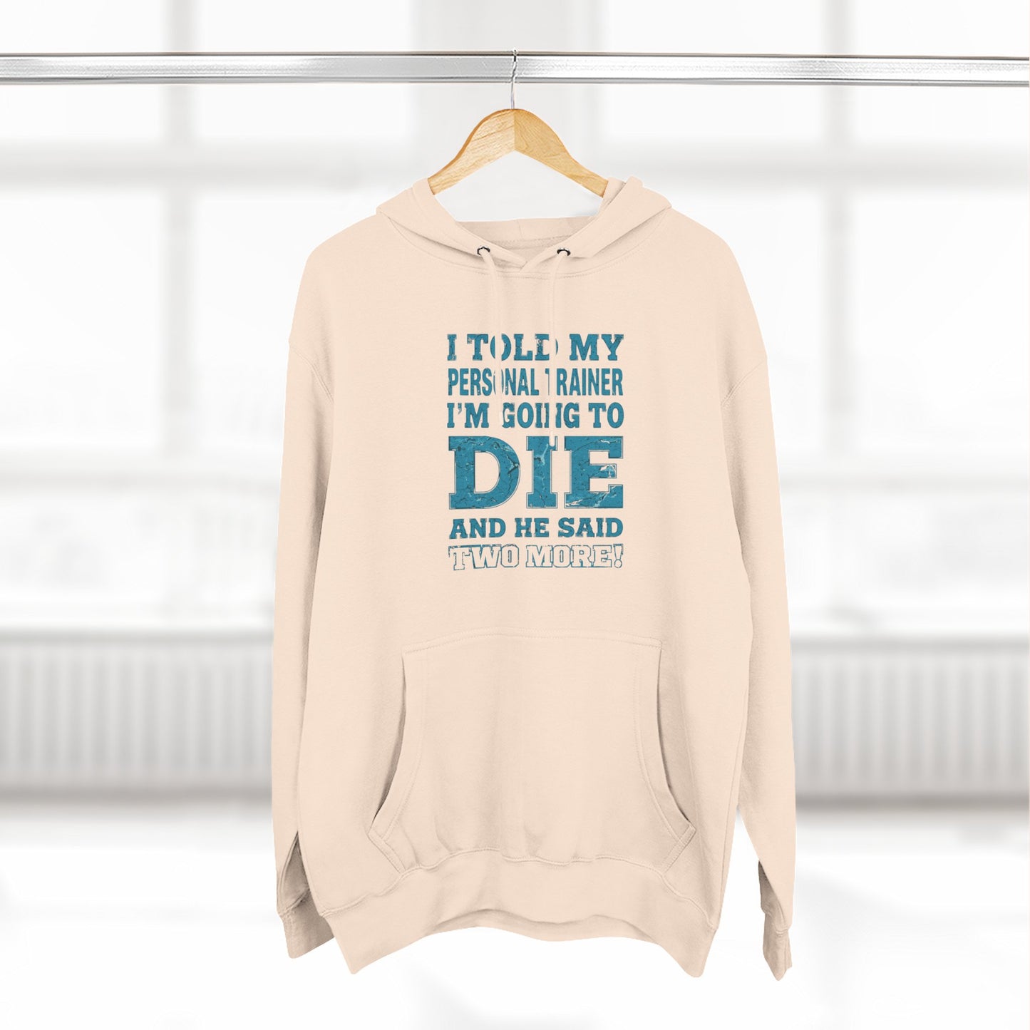 Funny - I Told My Personal Trainer That I Was Going To Die And He Said Two More! - Gym Hoodie - Motivational Workout Sweatshirt - Sizes - XS - 3XL