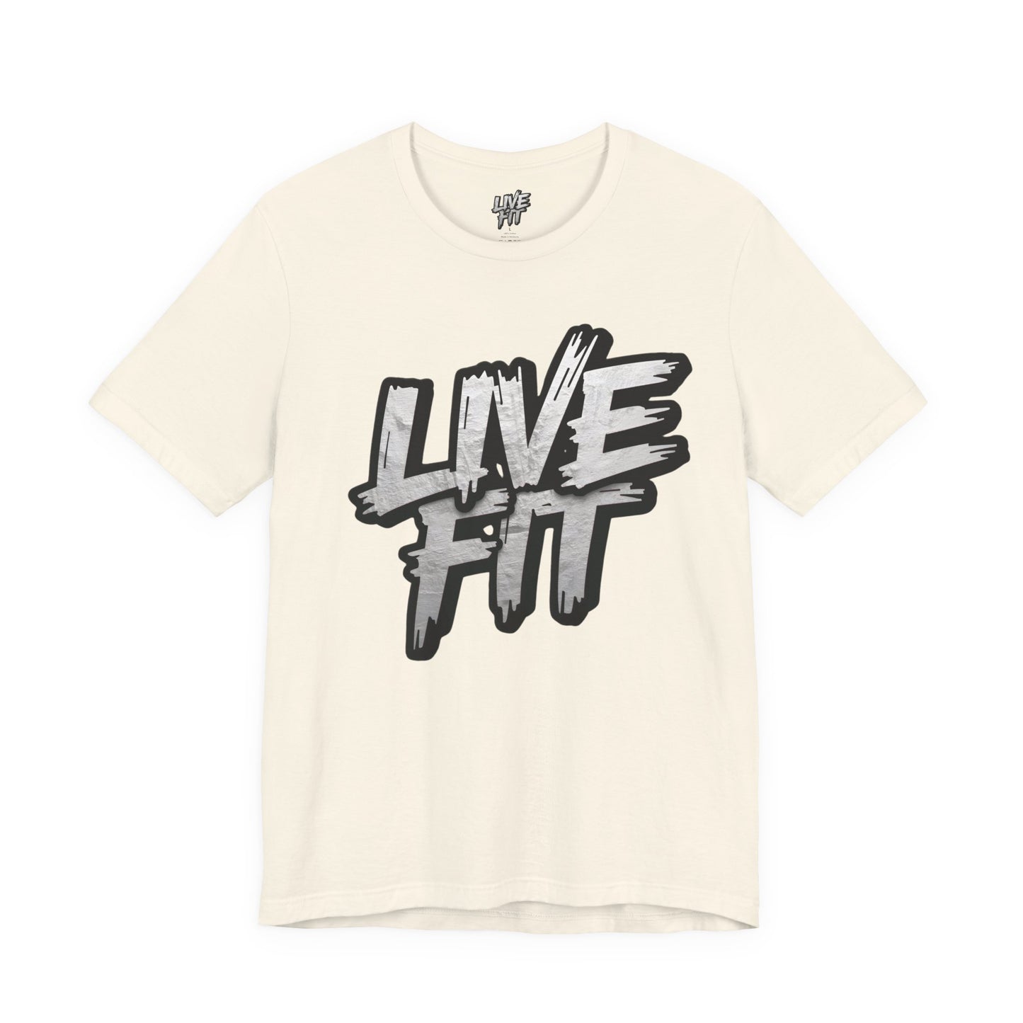LIVE FIT Unisex Jersey Tee - Fitness Shirt - XS - 4XL - Workout Apparel - Motivational T-Shirt - Casual Wear - Gift for Fitness Enthusiasts
