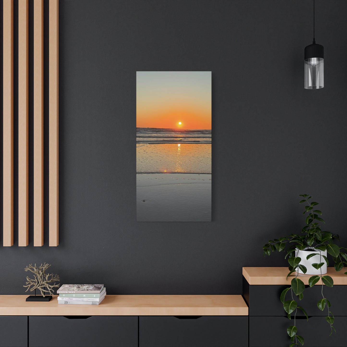 Stunning Sunset Beach Canvas Print, Ocean Decor, Wall Art, Home Decor, Coastal Artwork for Living Room