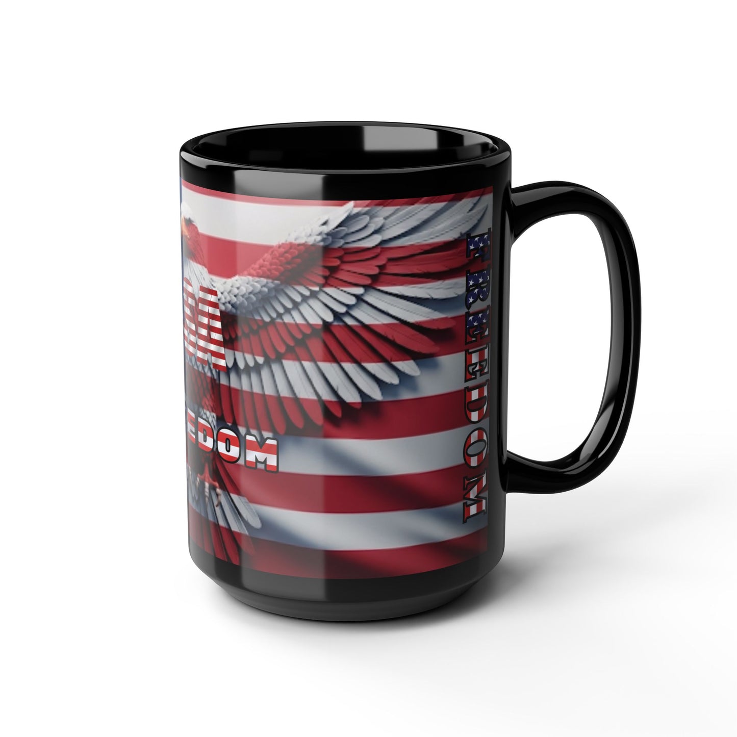 Mug - USA - Patriotic American Flag Eagle 11oz/15oz - Freedom - Red White & Blue