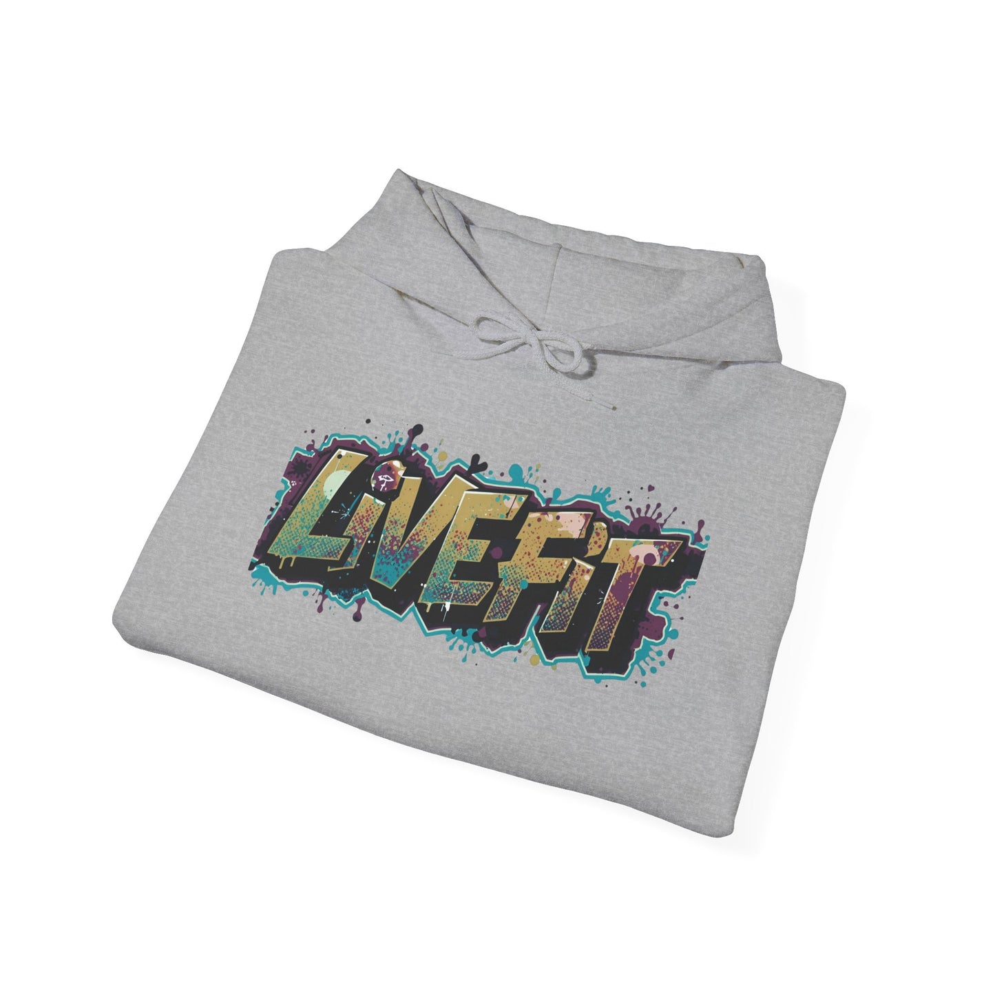 Live Fit Hoodie - Unisex Heavy Blend Sweatshirt - Fitness Enthusiasts - Gym Wear - Workout Apparel - Active Lifestyle - Gift for Him/Her -