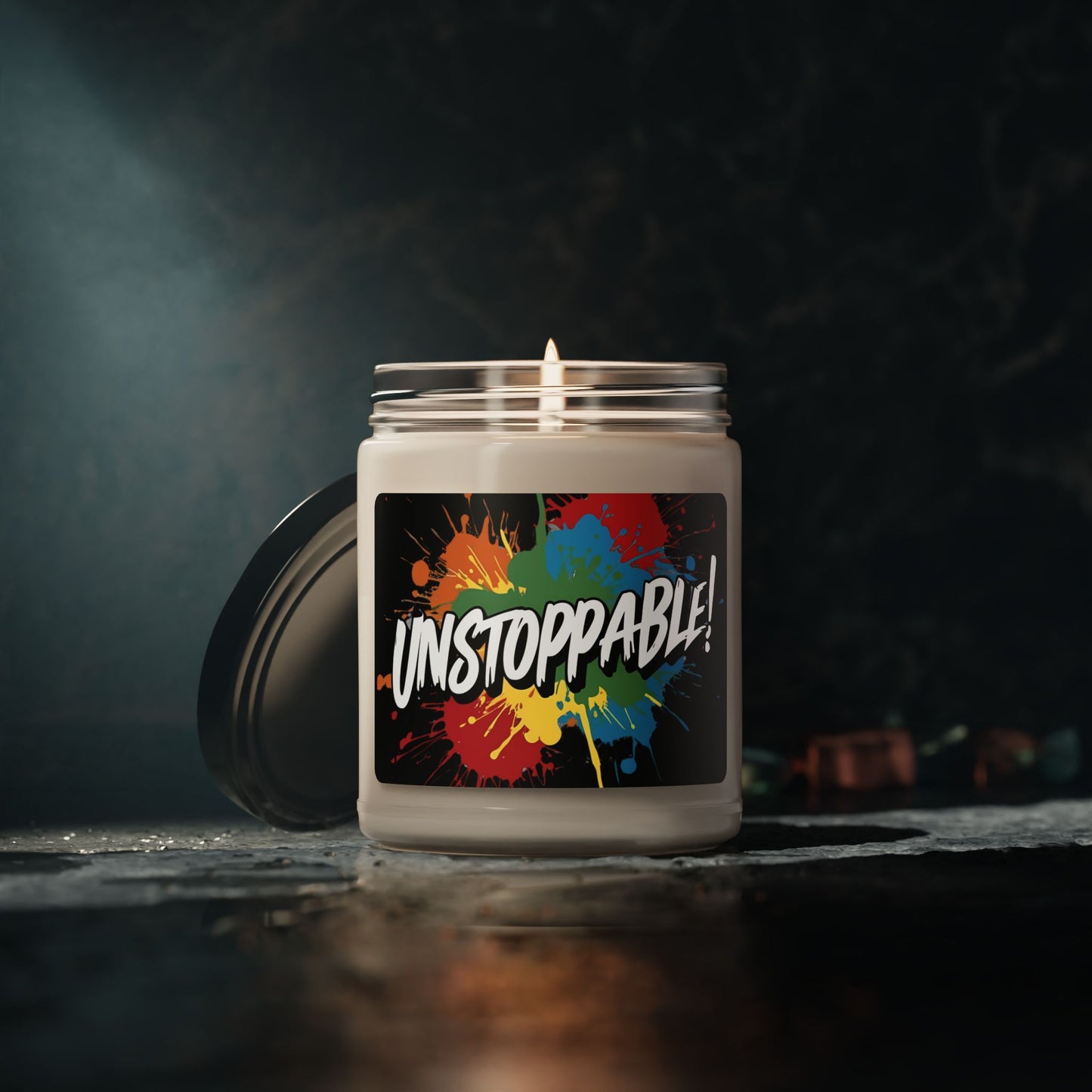 π₯ Unstoppable! Print Design π₯ Scented π₯ Soy Candle π₯ 9oz π₯ 9 Scented π₯ 1 Unscented π₯ Motivational π₯ Home & Gifts π₯ 50 - 60 Hours of Burn Time π₯