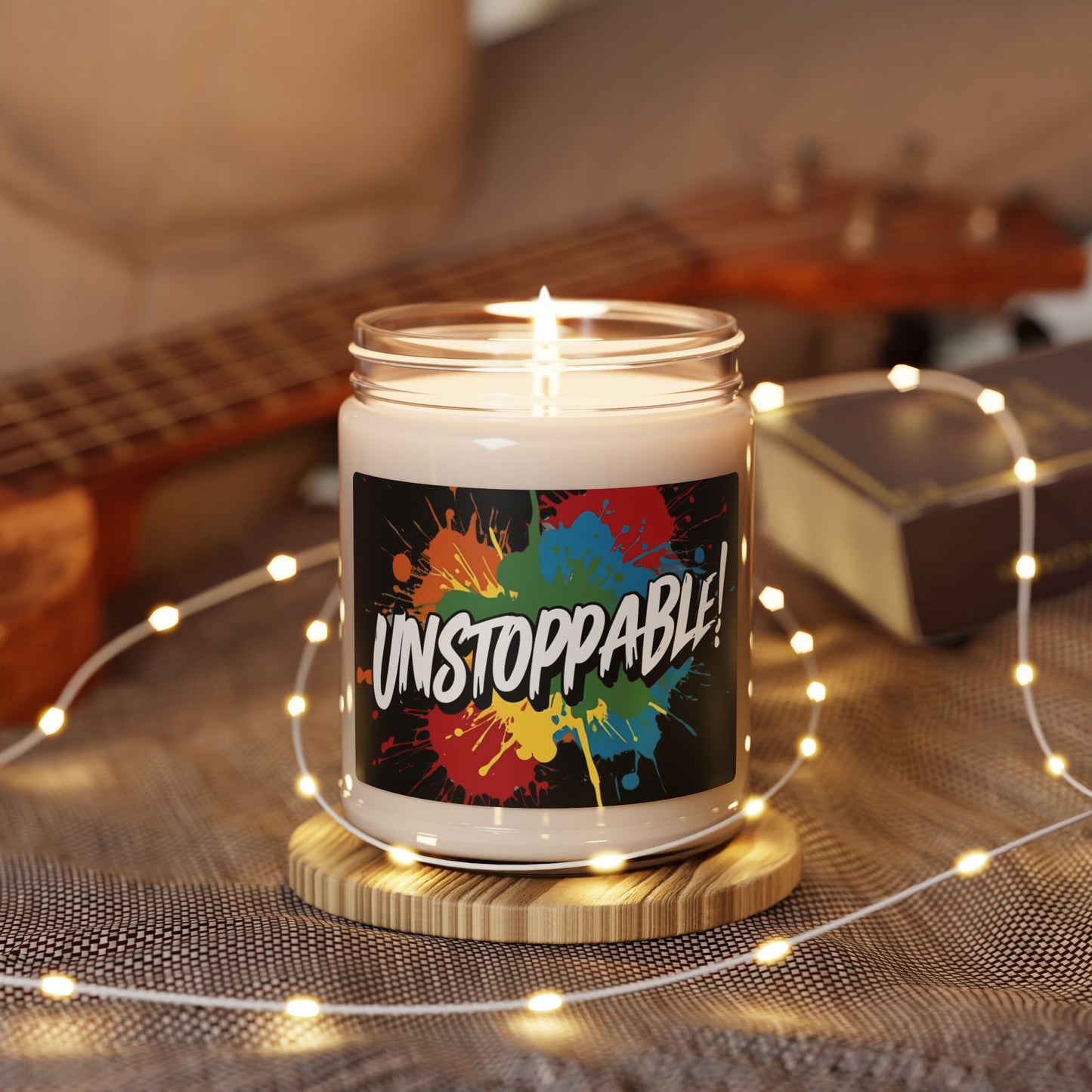 π₯ Unstoppable! Print Design π₯ Scented π₯ Soy Candle π₯ 9oz π₯ 9 Scented π₯ 1 Unscented π₯ Motivational π₯ Home & Gifts π₯ 50 - 60 Hours of Burn Time π₯