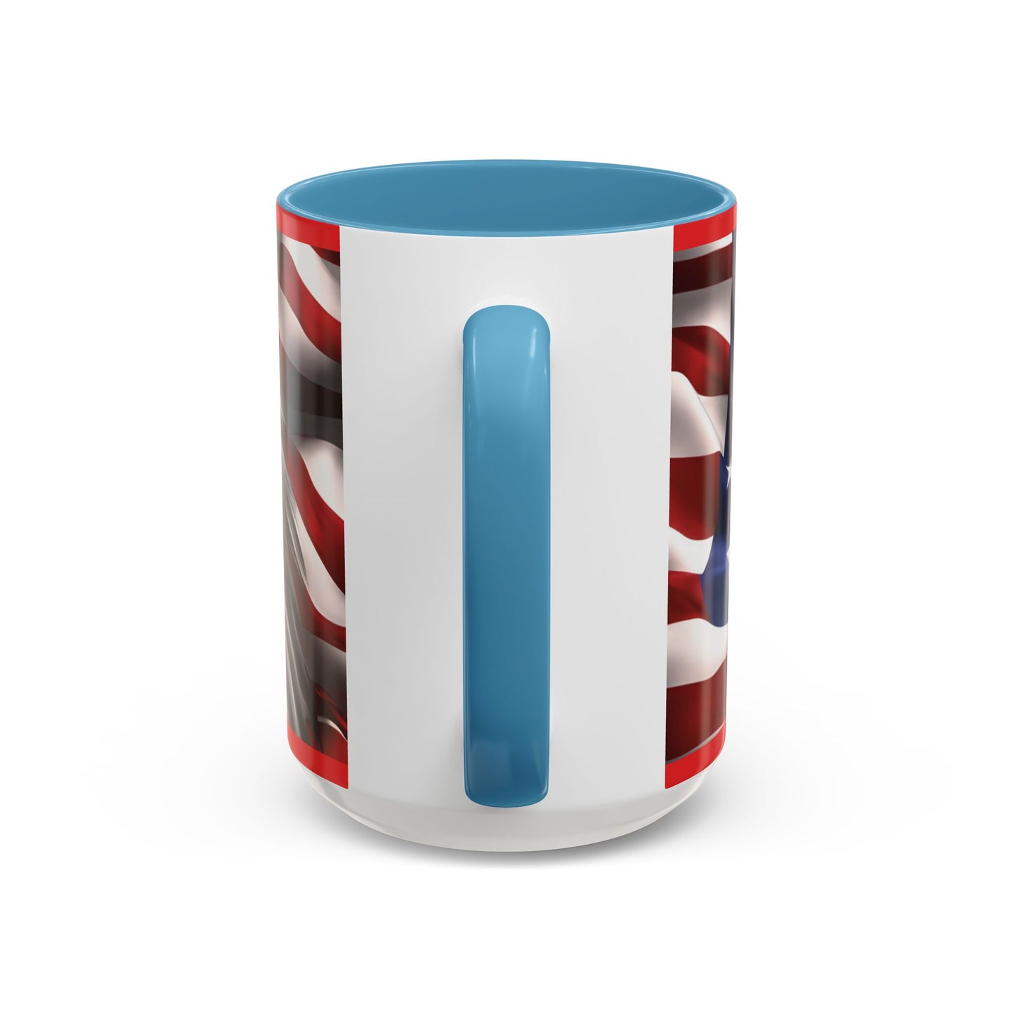 Patriotic Bald Eagle Coffee Mug – American Flag Accent Cup for Proud Americans & Veterans (11oz & 15oz, Multiple Colors)