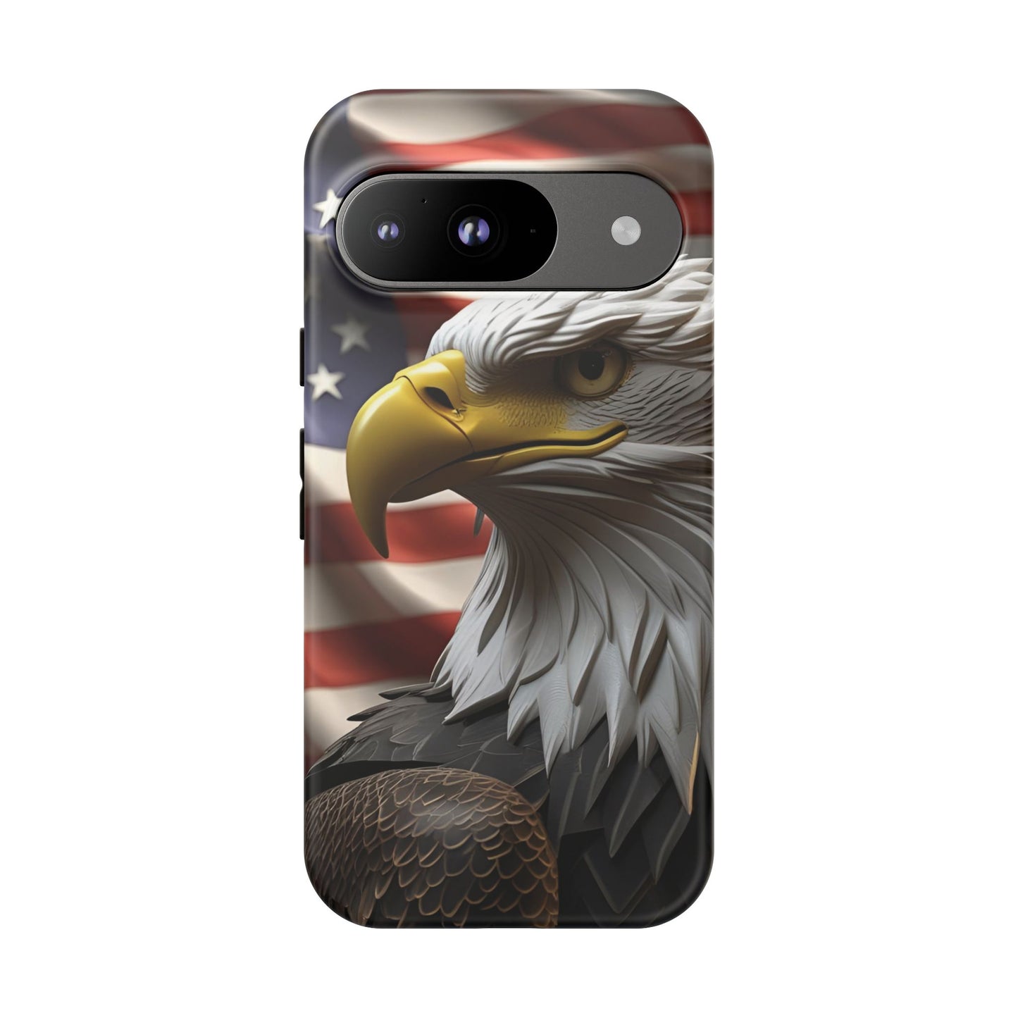 Tough Phone Cases - Patriotic - American Flag Eagle Design - Red White & Blue - Multiple Sizes -