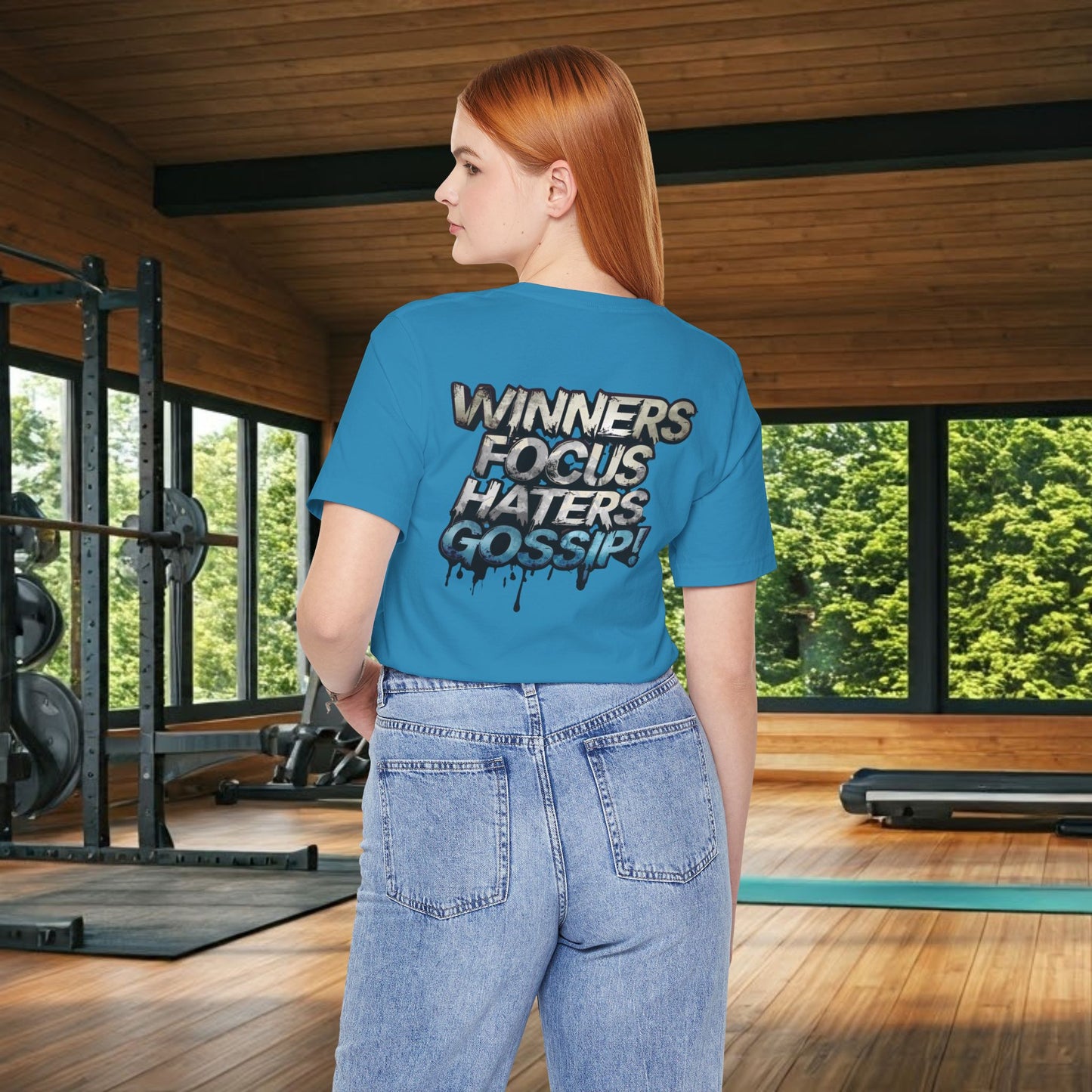 Winners Focus Haters Gossip! Tee - Motivational Graphic Shirt - Unisex Tee for Casual Wear - Gift for Friends - Streetwear Fashion