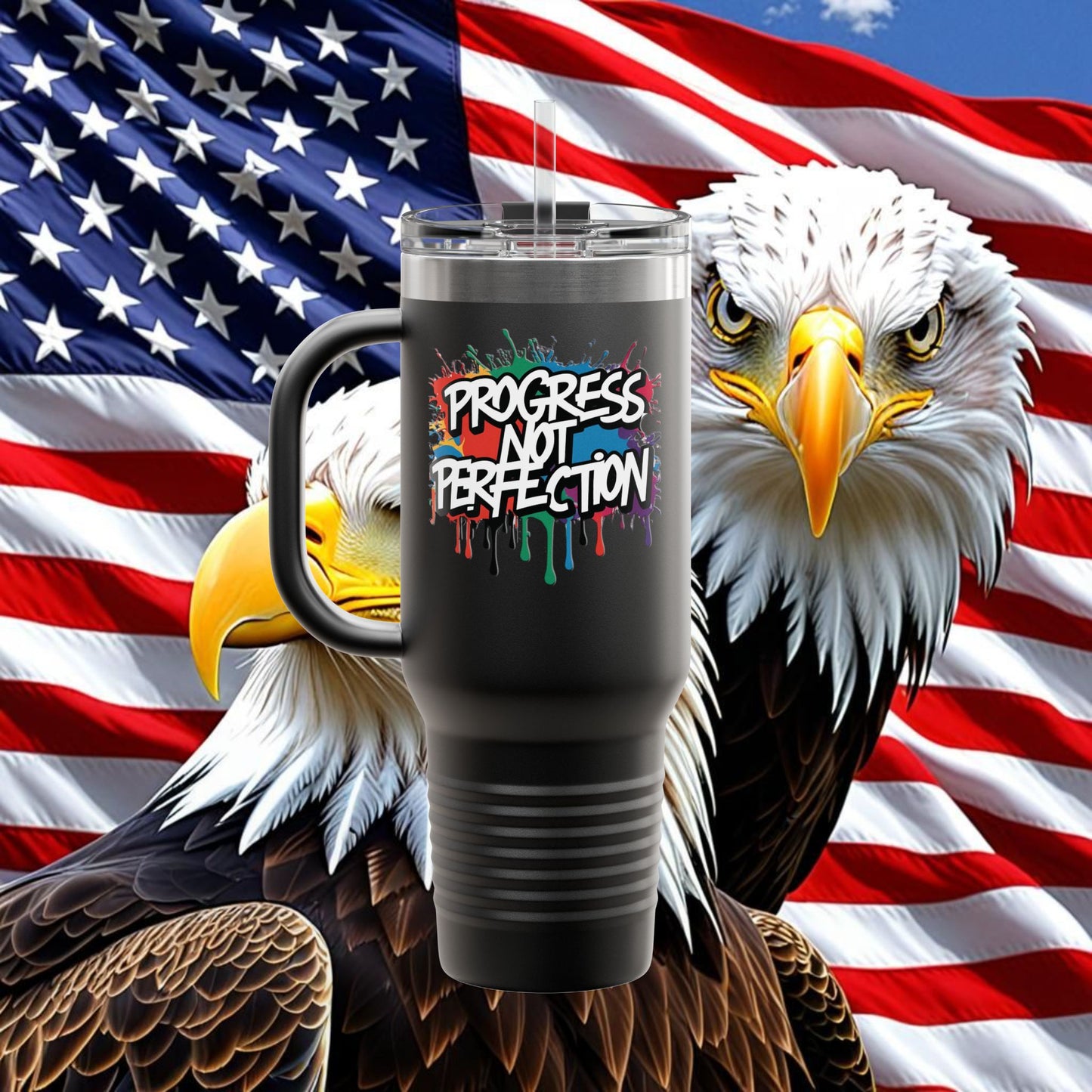 💥Inspirational 💥 Vibrant 💥 Durable 💥 Stainless Steel 💥 Insulated 💥 Travel Mug-Tumbler 💥 40oz 💥 Leak-Proof Lid 💥 8 Different Colors To Choose From 💥 Motivation On The Move 💥