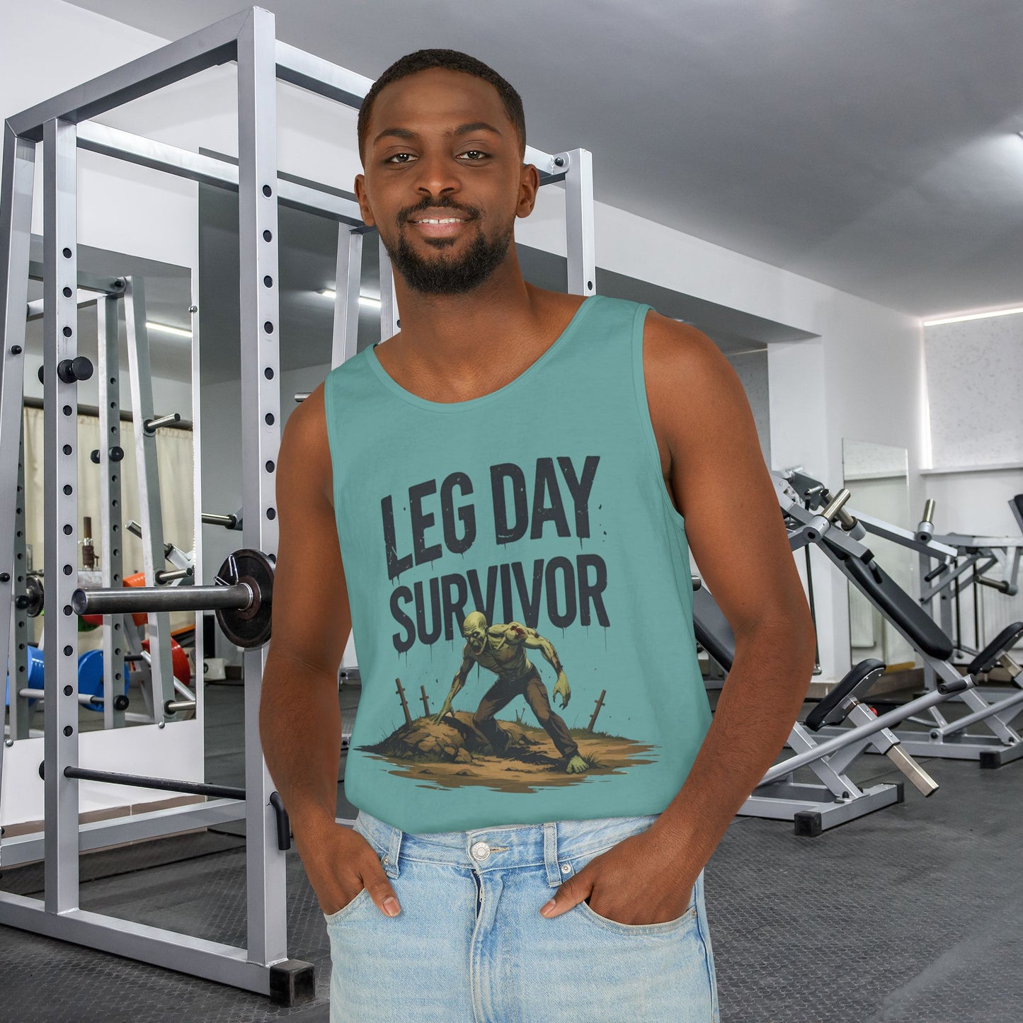 Leg Day Survivor Tank Top - Unisex Fitness Apparel, Gym Gear, Workout Clothing, Workout Gift, Funny Fitness Tee
