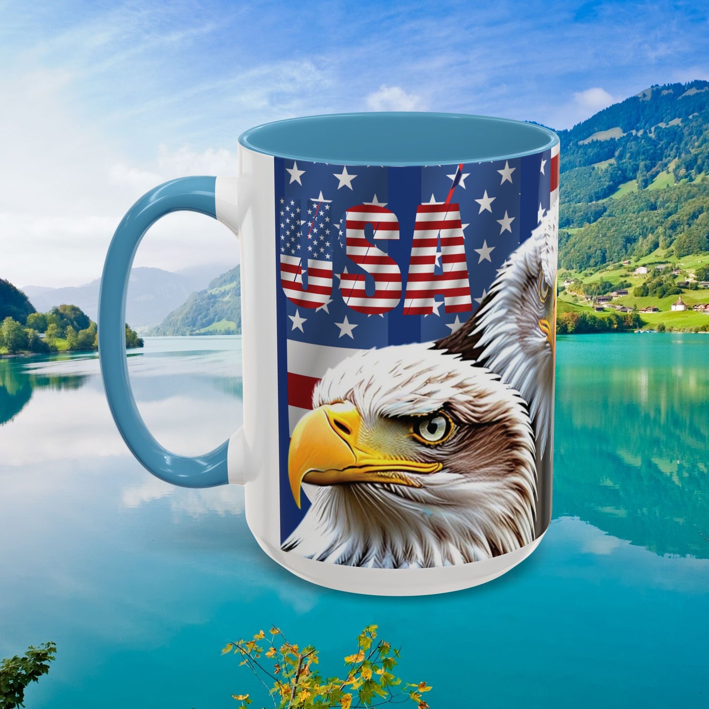 πΊπΈ Eye-Catching πΊπΈ Patriotic πΊπΈ Bald Eagle πΊπΈ Red White & Blue πΊπΈ USA πΊπΈ Accent Coffee Mug πΊπΈπΊπΈ 11oz & πΊπΈ 15oz πΊπΈ Sizes πΊπΈ 8 Color Options πΊπΈ Red πΊπΈ Black πΊπΈ Light Blue πΊπΈ Yellow πΊπΈ Orange πΊπΈ Navy πΊπΈ Pink πΊπΈ Purple