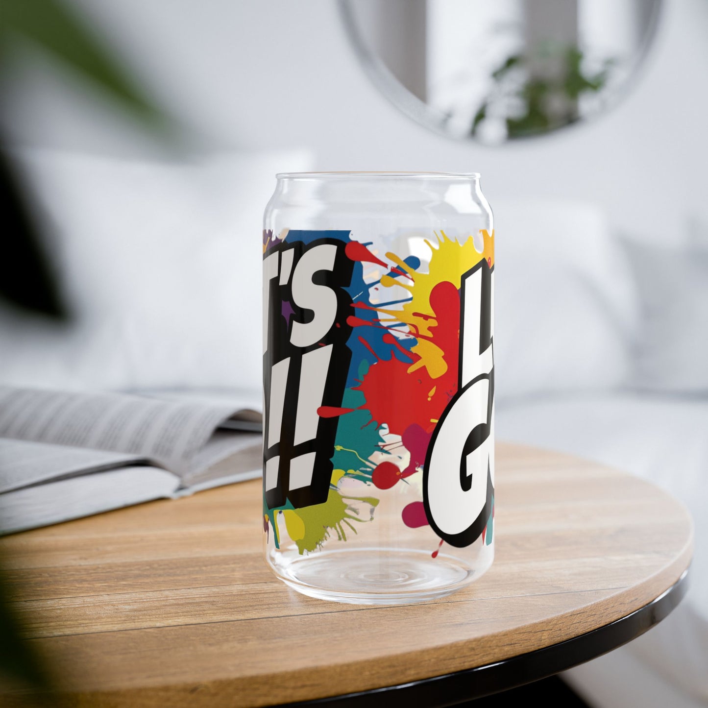Let's Go! Motivational Sipper Glass - 16oz Titan Plastic with Straw