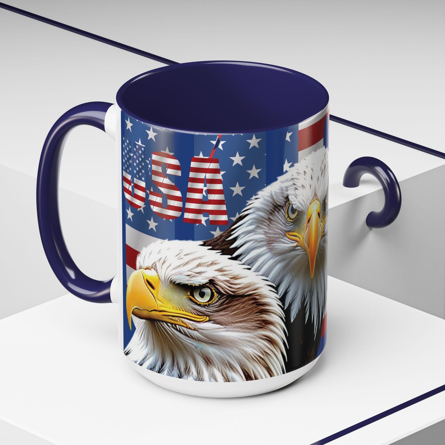 πΊπΈ Eye-Catching πΊπΈ Patriotic πΊπΈ Bald Eagle πΊπΈ Red White & Blue πΊπΈ USA πΊπΈ Accent Coffee Mug πΊπΈπΊπΈ 11oz & πΊπΈ 15oz πΊπΈ Sizes πΊπΈ 8 Color Options πΊπΈ Red πΊπΈ Black πΊπΈ Light Blue πΊπΈ Yellow πΊπΈ Orange πΊπΈ Navy πΊπΈ Pink πΊπΈ Purple
