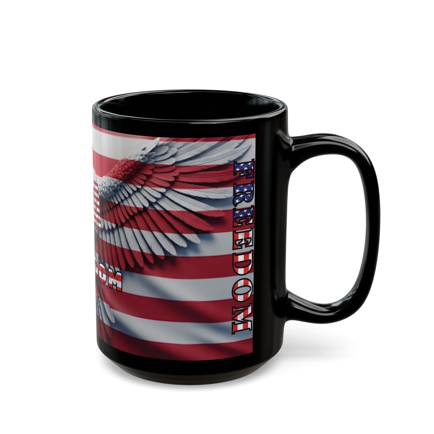 Mug - USA - Patriotic American Flag Eagle 11oz/15oz - Freedom - Red White & Blue