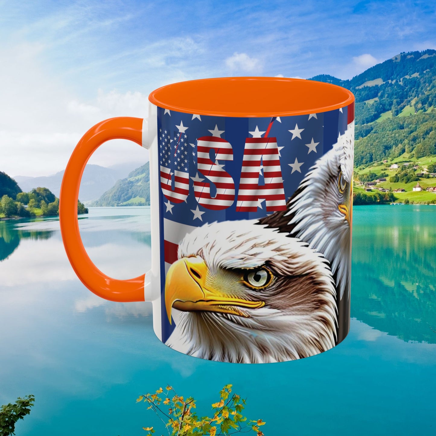 πΊπΈ Eye-Catching πΊπΈ Patriotic πΊπΈ Bald Eagle πΊπΈ Red White & Blue πΊπΈ USA πΊπΈ Accent Coffee Mug πΊπΈπΊπΈ 11oz & πΊπΈ 15oz πΊπΈ Sizes πΊπΈ 8 Color Options πΊπΈ Red πΊπΈ Black πΊπΈ Light Blue πΊπΈ Yellow πΊπΈ Orange πΊπΈ Navy πΊπΈ Pink πΊπΈ Purple