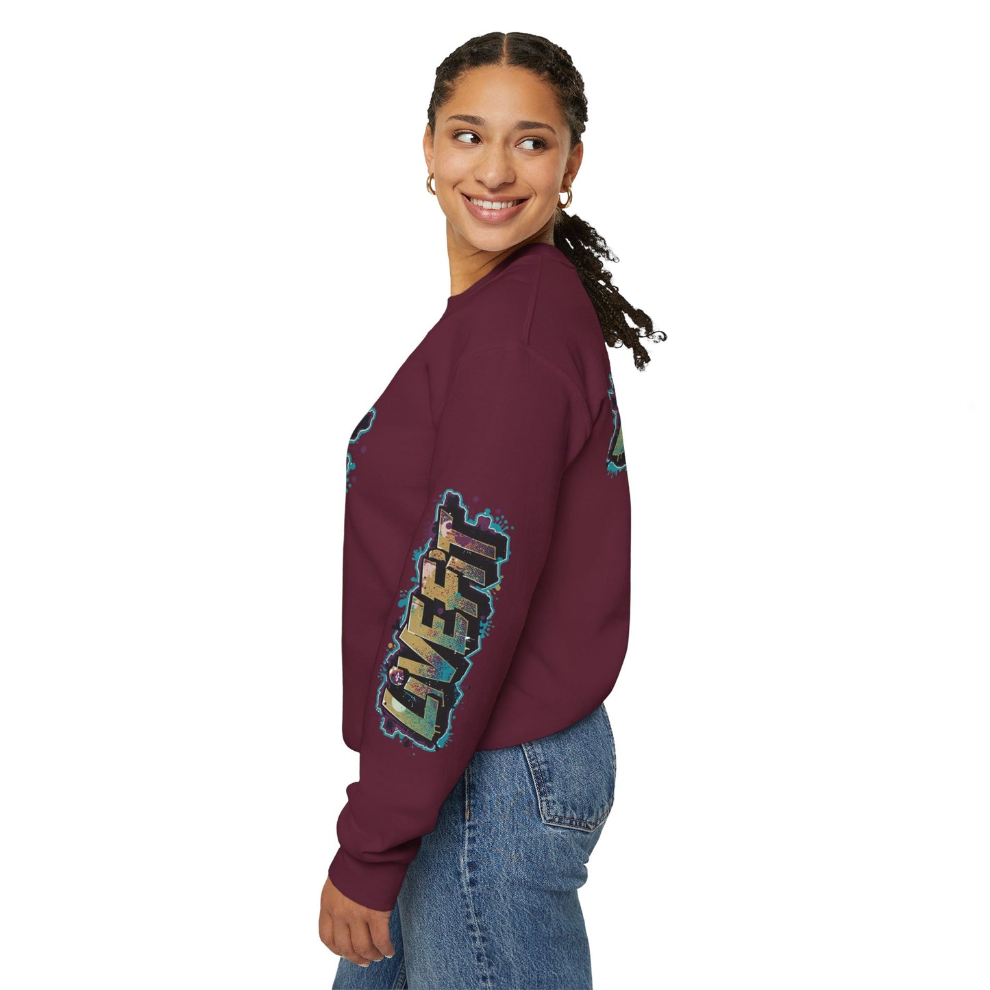 Live Fit Crewneck Sweatshirt - Trendy Fitness Apparel - Unisex Casual Wear - Sports Gift - Workout Fashion - Street Style Sweatshirt -