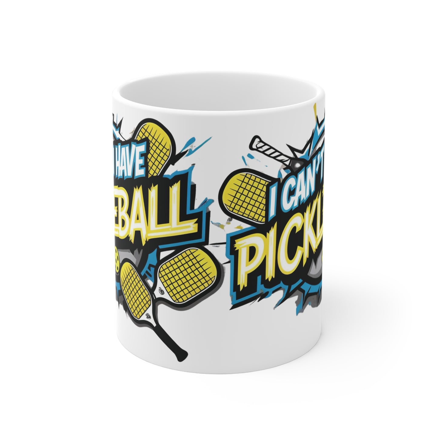 Pickleball Enthusiast White Ceramic Coffee Mug: I Can't, I Have Pickleball, Print Design, Gift For Her, Gift For Him, Sports Gift, Fun Coffee Cup, Pickleball Lover, Unique Present, Sporty Drinkware
