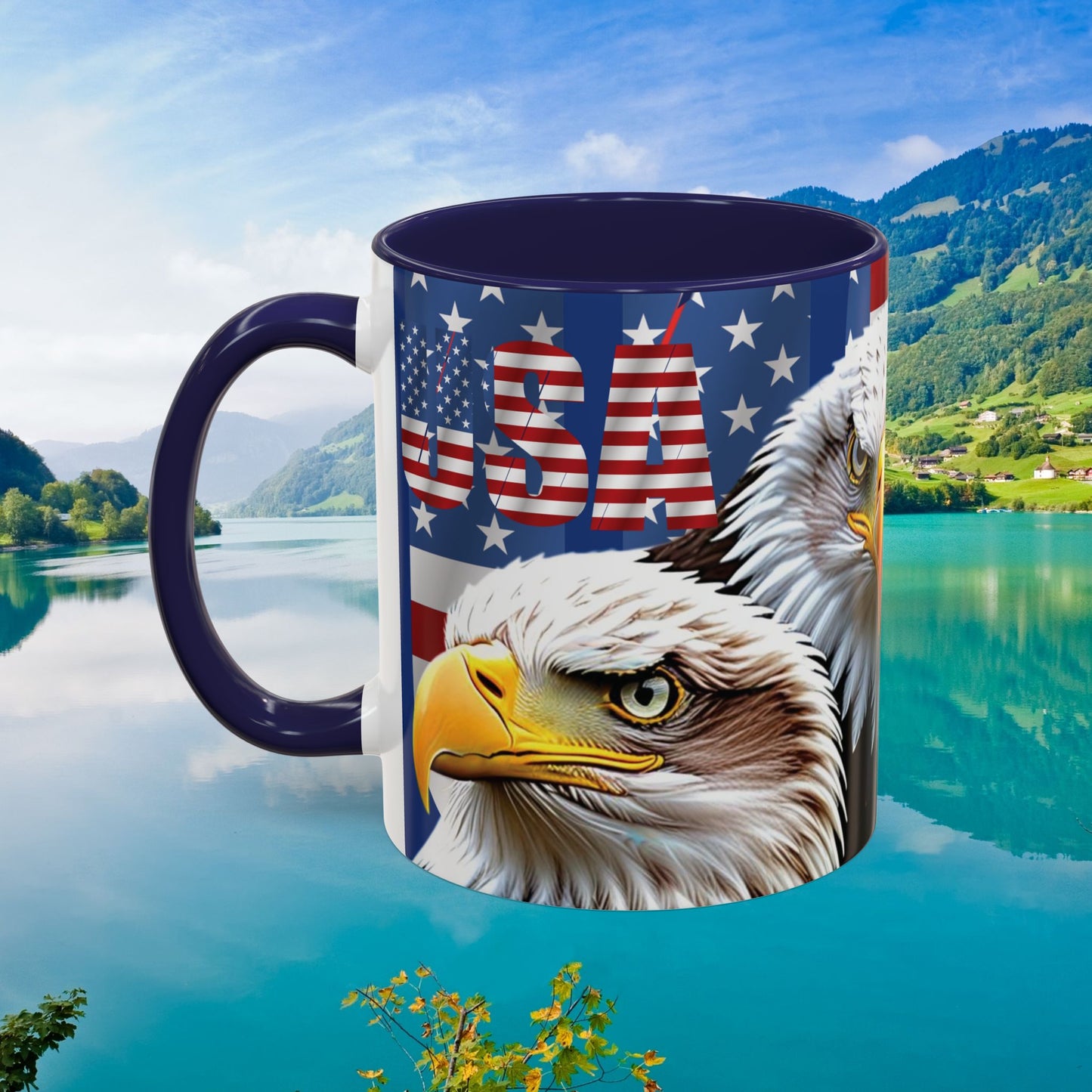 πΊπΈ Eye-Catching πΊπΈ Patriotic πΊπΈ Bald Eagle πΊπΈ Red White & Blue πΊπΈ USA πΊπΈ Accent Coffee Mug πΊπΈπΊπΈ 11oz & πΊπΈ 15oz πΊπΈ Sizes πΊπΈ 8 Color Options πΊπΈ Red πΊπΈ Black πΊπΈ Light Blue πΊπΈ Yellow πΊπΈ Orange πΊπΈ Navy πΊπΈ Pink πΊπΈ Purple