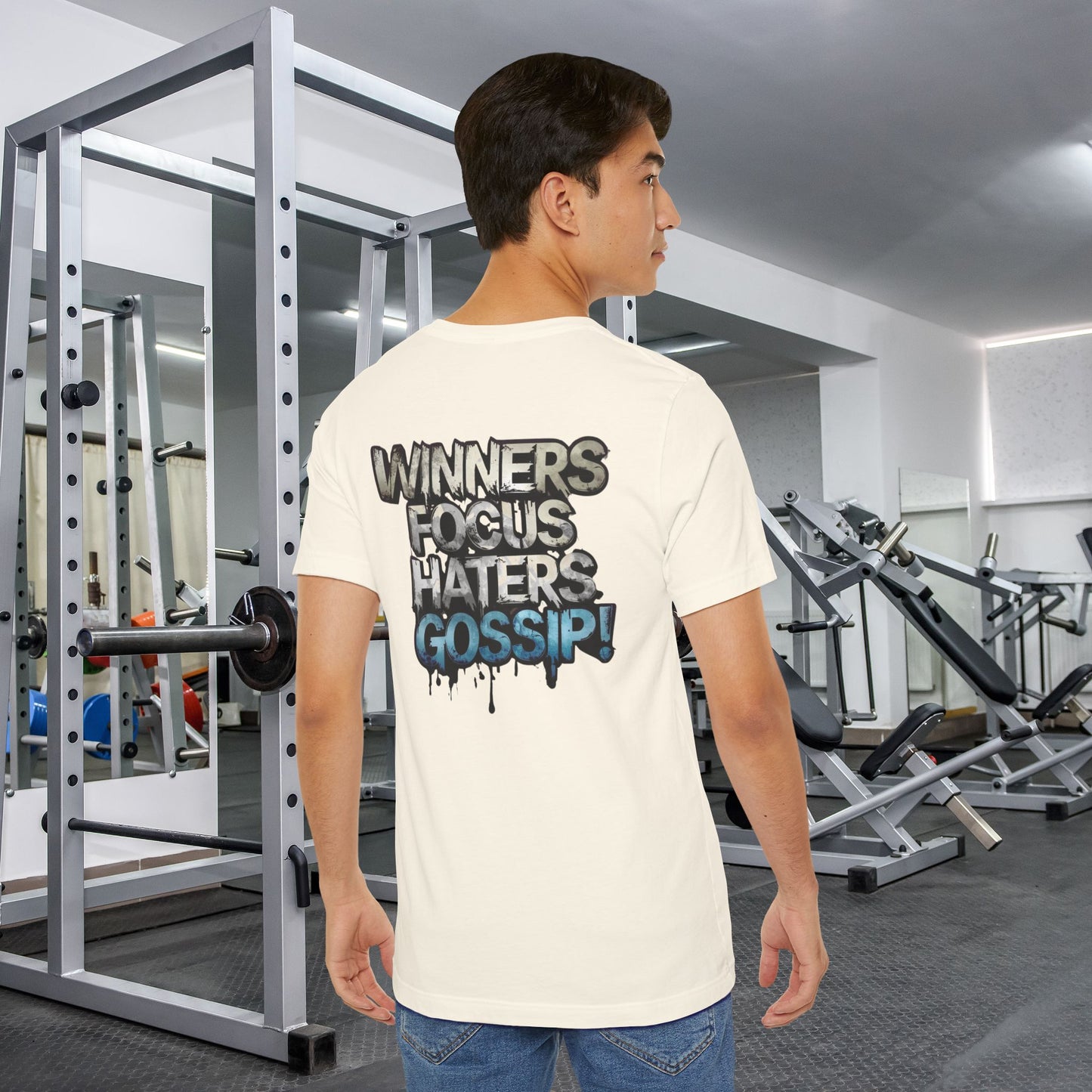 Winners Focus Haters Gossip! Tee - Motivational Graphic Shirt - Unisex Tee for Casual Wear - Gift for Friends - Streetwear Fashion