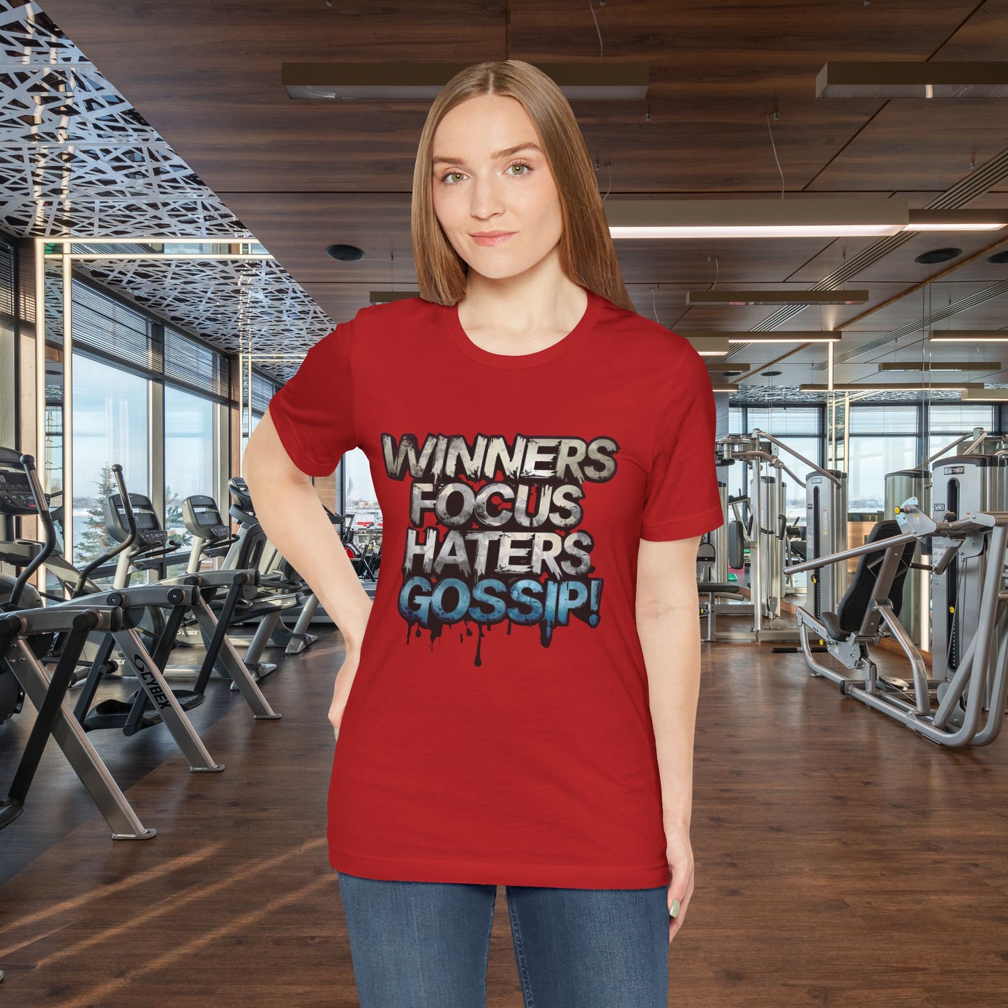 Winners Focus Haters Gossip! Tee - Motivational Graphic Shirt - Unisex Tee for Casual Wear - Gift for Friends - Streetwear Fashion